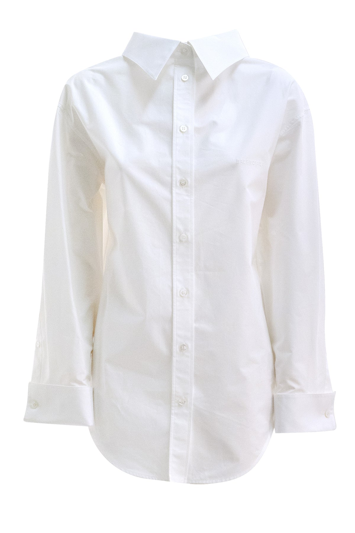 BALENCIAGA Camicia in cotone di colore bianco