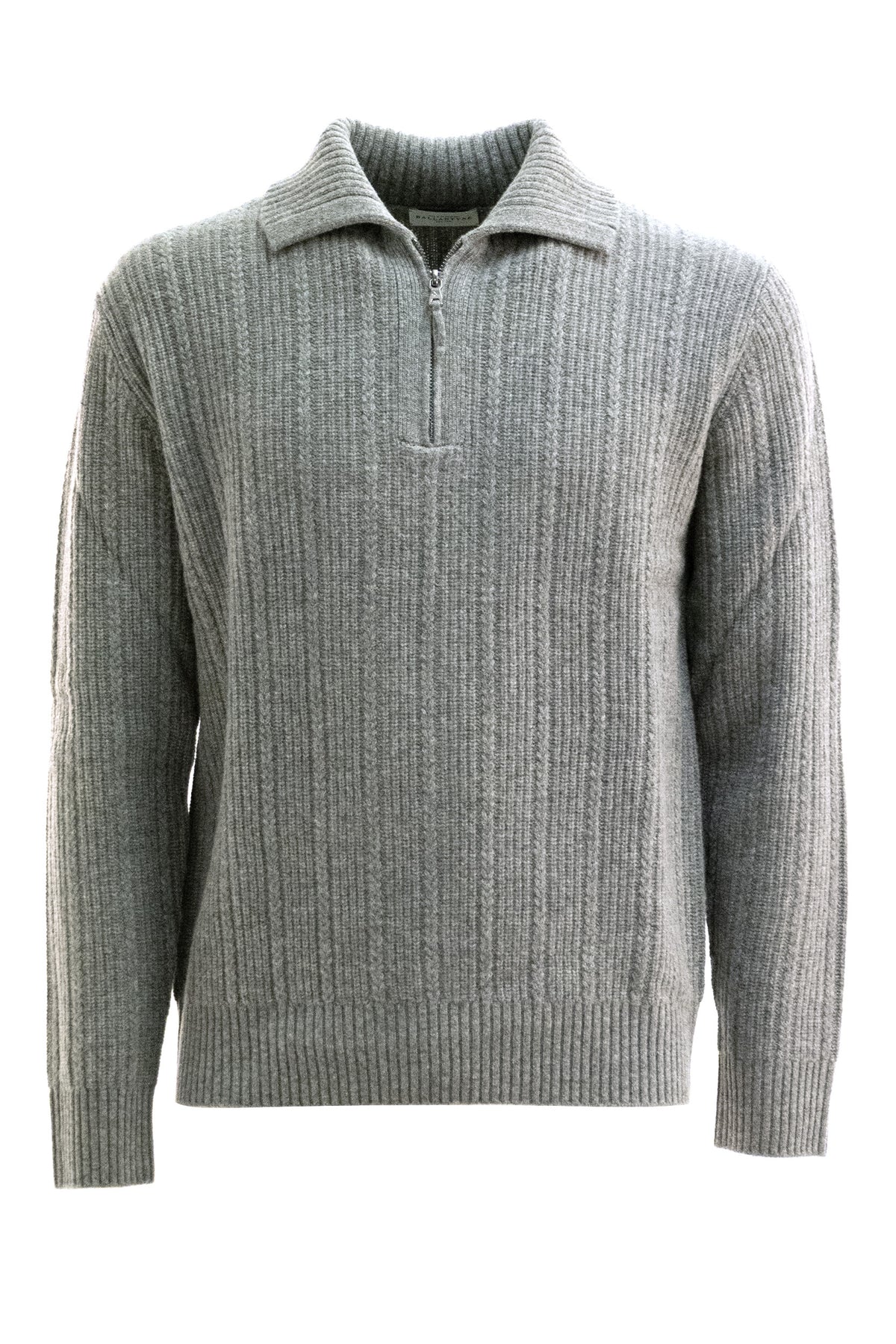 BALLANTYNE Polo in Lana a Coste, Grigio