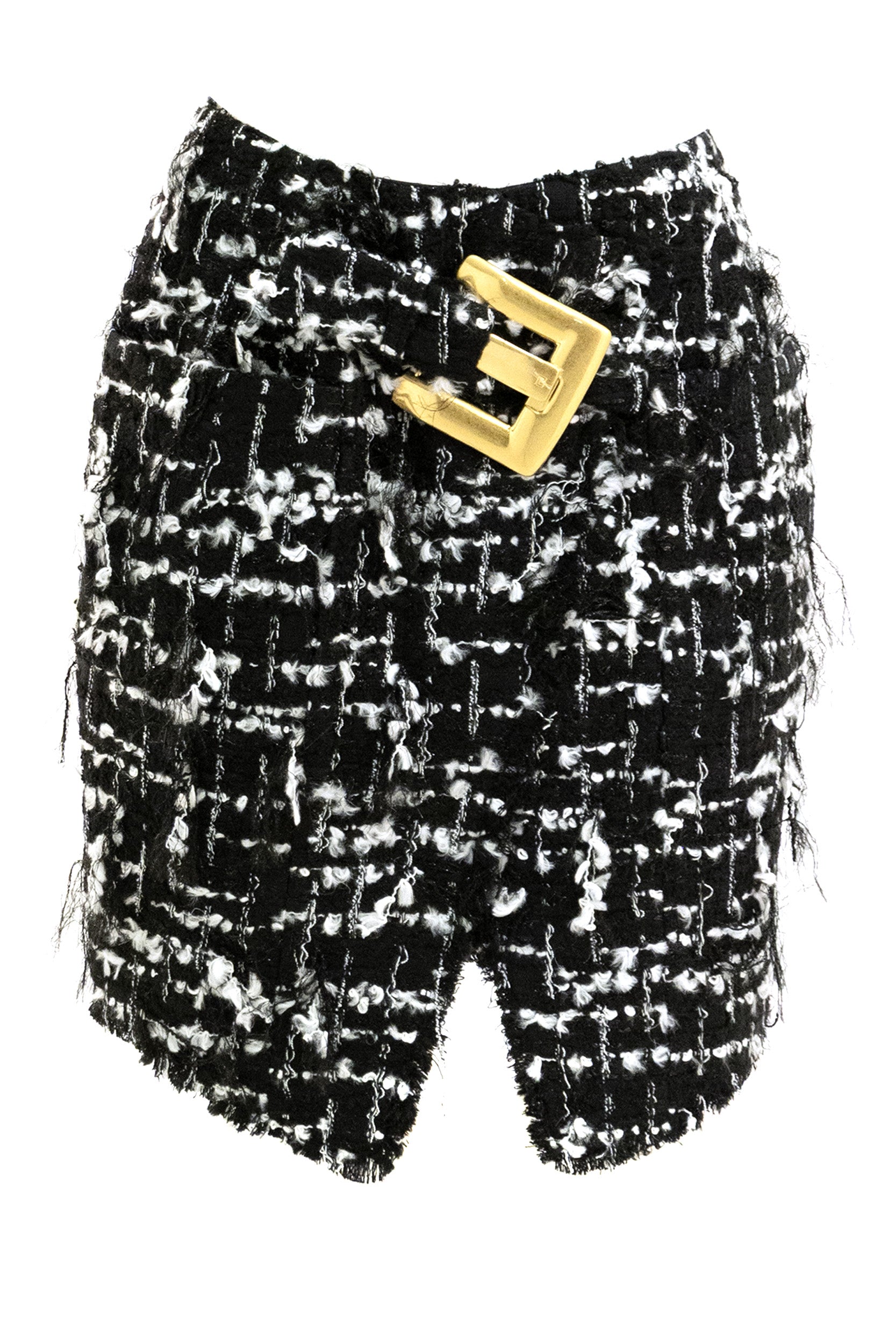 Gonna in Tweed Bicolore con Cintura<BR/> HF1LBB62XM09 EAB BALMAIN 