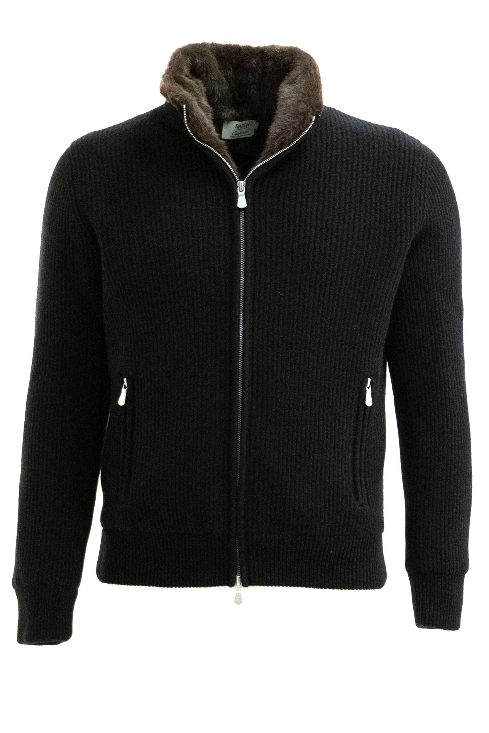 Maglia in cashmere di colore nero<BR/> 1558123546 0099 BARBA 