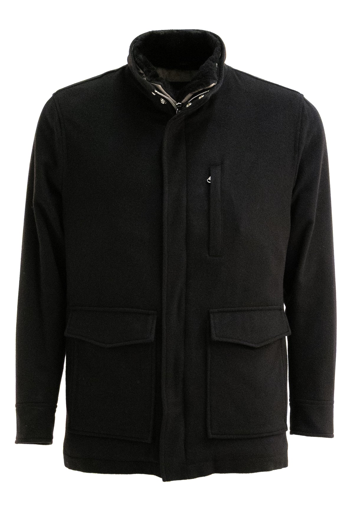 BARBA Black cashmere jacket, Nero