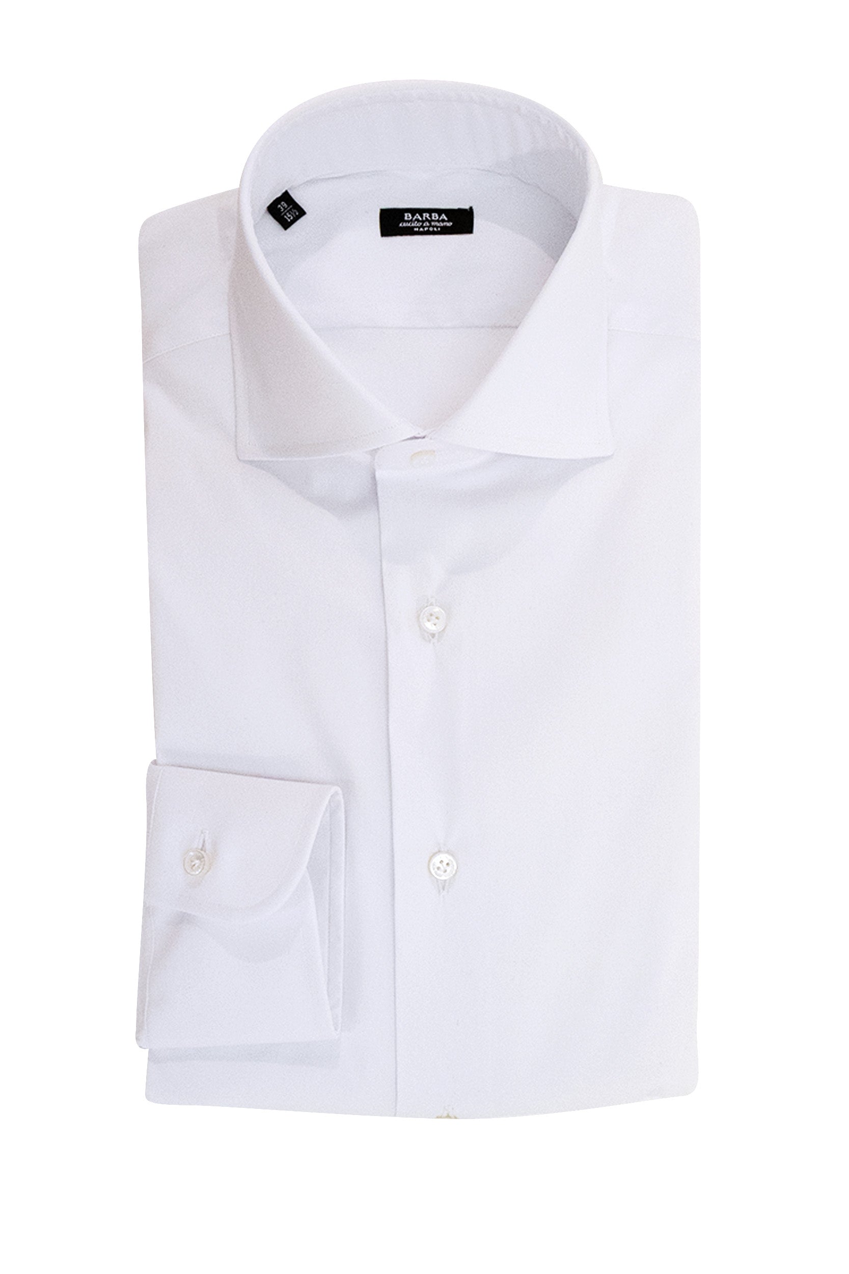 Camicia in cotone di colore bianco<BR/> I1U13P01PZ2700U 0001 BARBA 