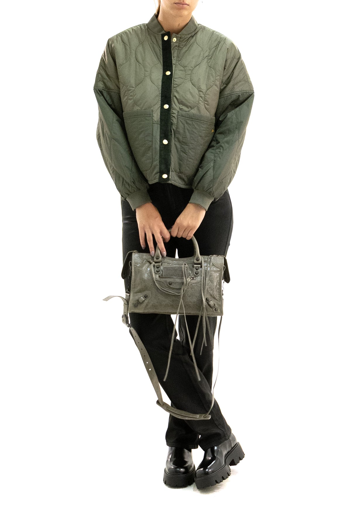 BARBOUR Giacca Ravenshill reversibile di colore verde, vista 2