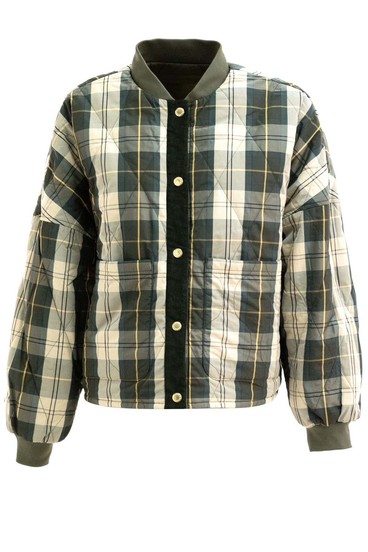 BARBOUR Giacca Ravenshill reversibile di colore verde, vista 3