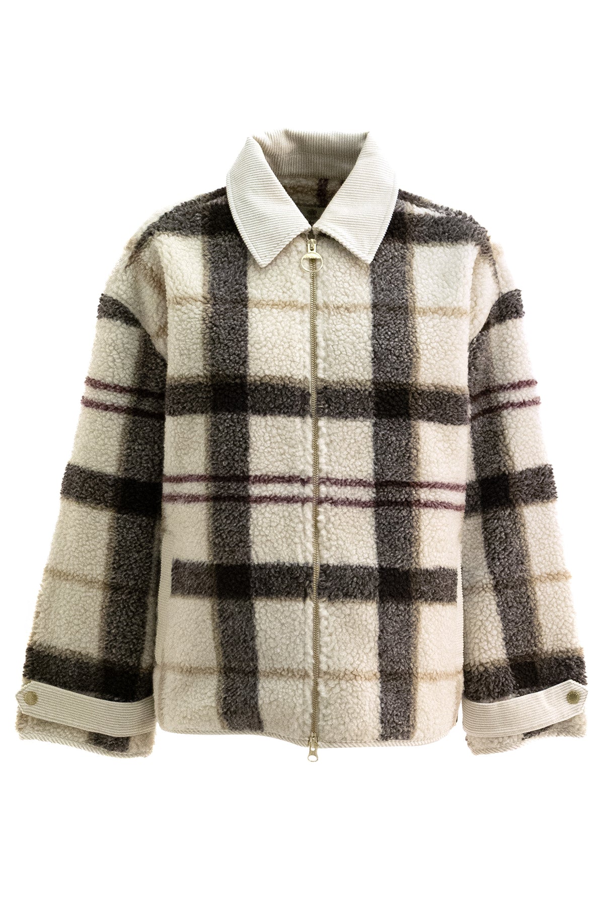 BARBOUR Pile in tartan color avorio, Beige