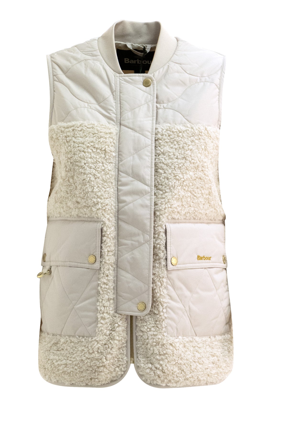 BARBOUR Gilet Ampleforth in pelliccia di colore bianco, Multi