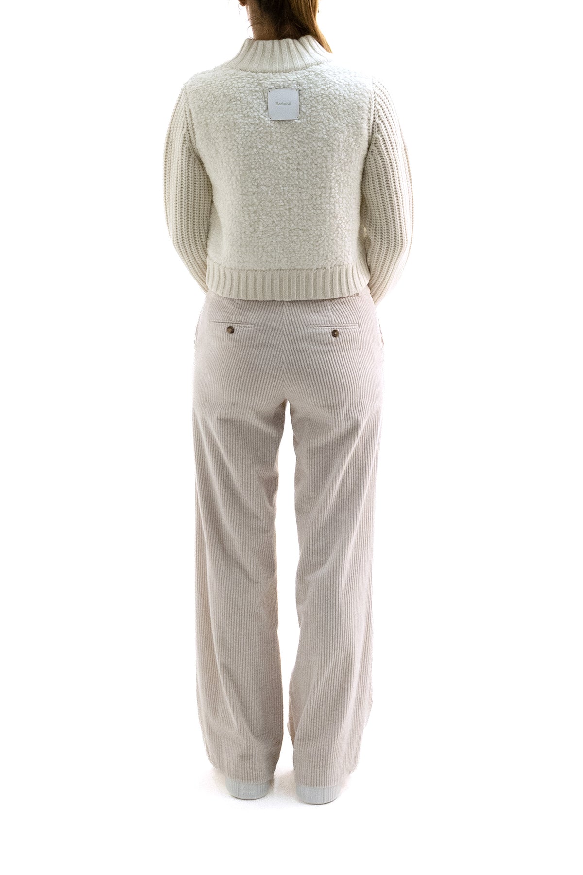 BARBOUR Giacca Hazelwood in lana di colore bianco, vista 3