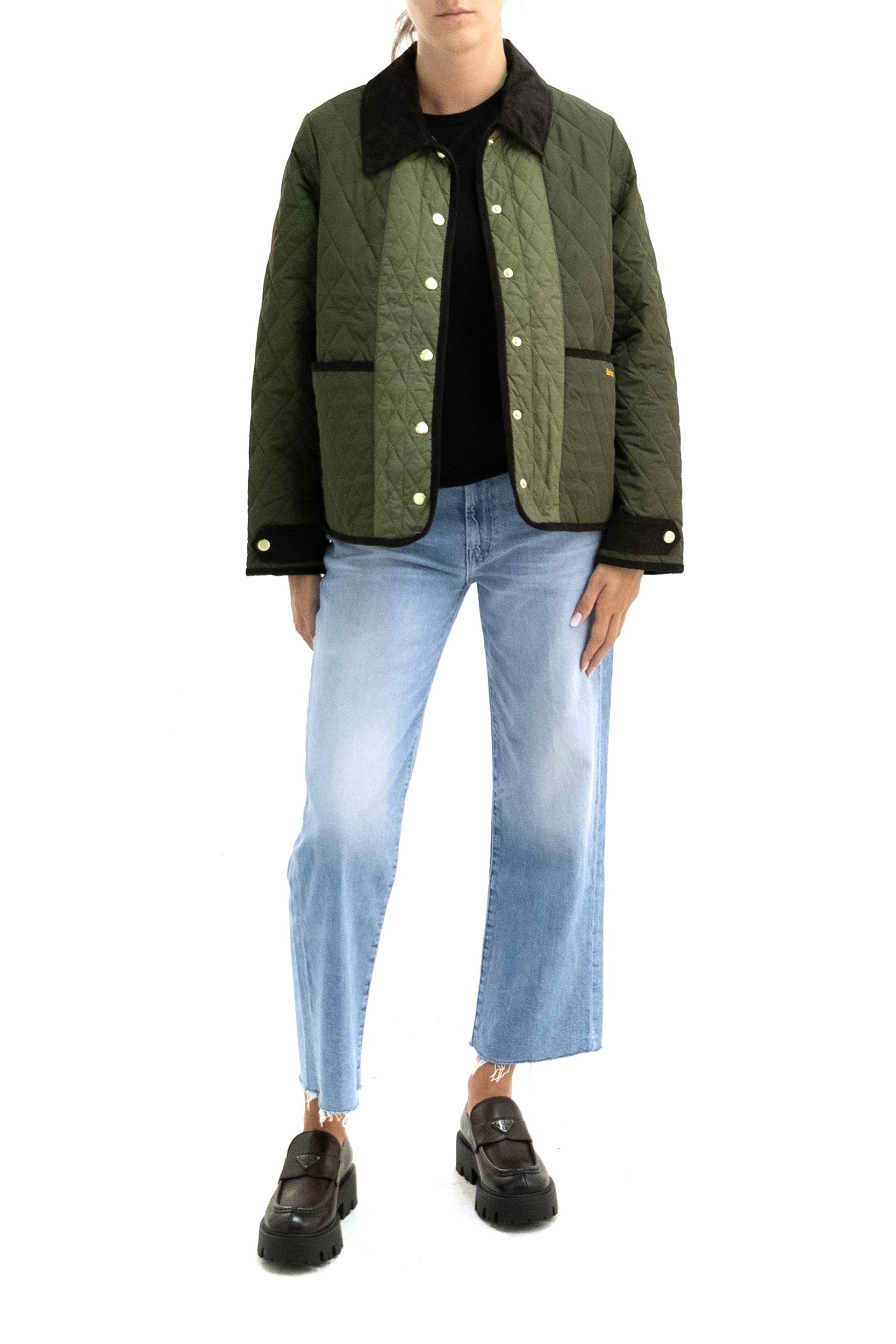 Giacca trapuntata Ainsdale di colore verde<BR/> LQU1924 LQU 0L51 BARBOUR 