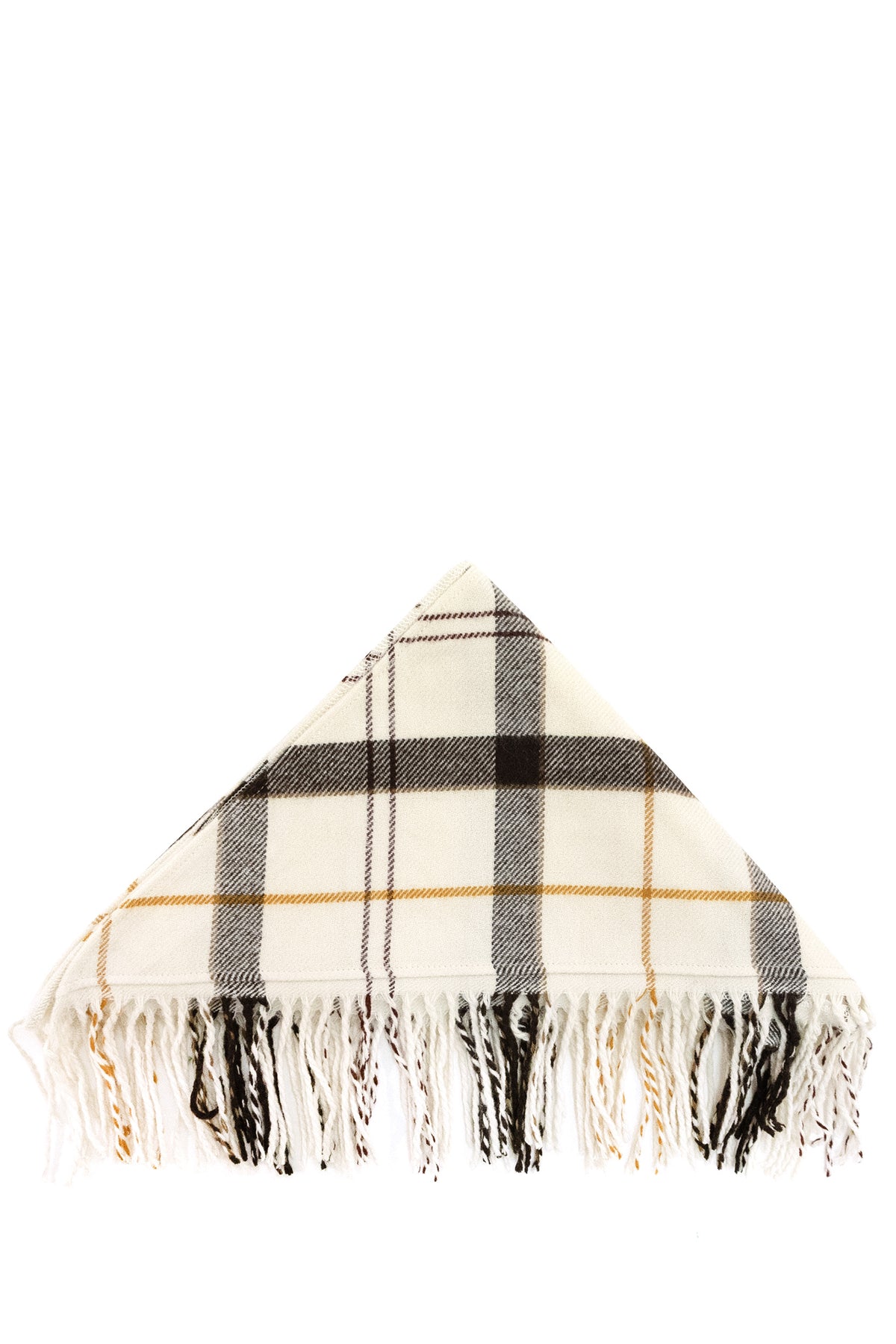 BARBOUR Sciarpa in tartan di colore bianco, Beige
