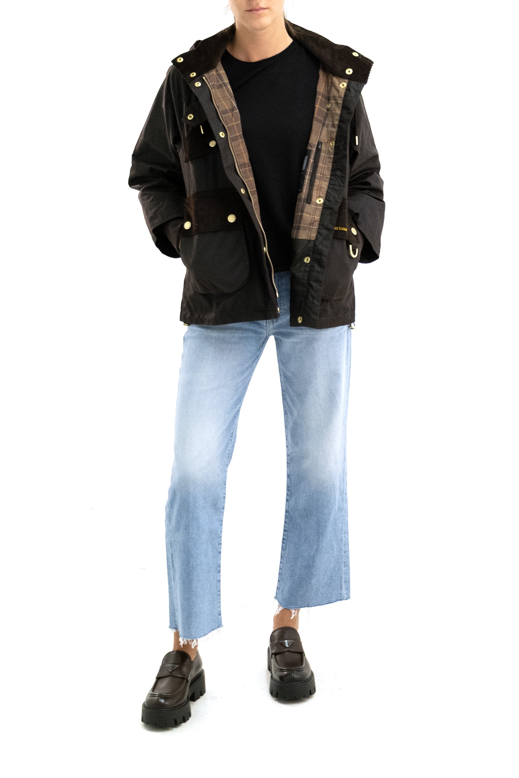 Giacca cerata Willowmere di colore marrone<BR/> LWX1569 LWX RU91 BARBOUR 
