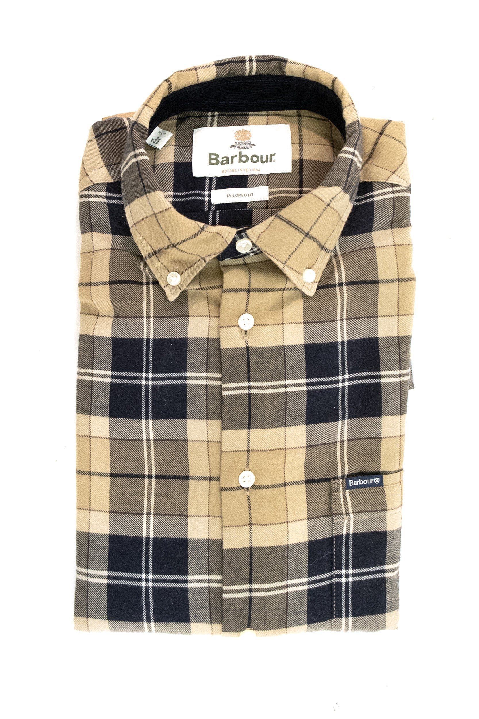 Camicia Fortrose in Tartan color beige e marrone<BR/> MSH4991 MSH TN39 BARBOUR 