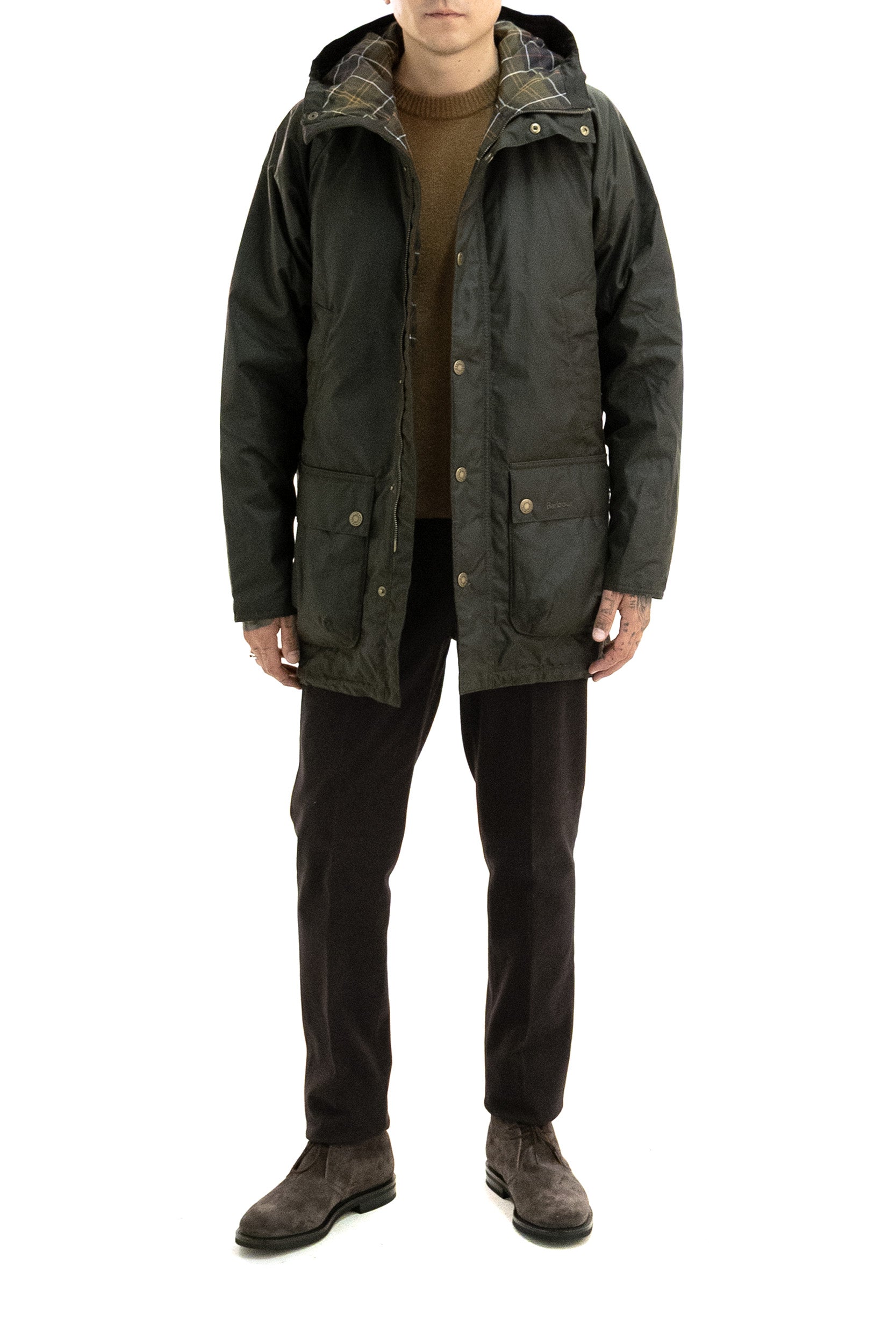 Parka cerato Bedale di colore verde<BR/> MWX2494 MWX 0L71 BARBOUR 