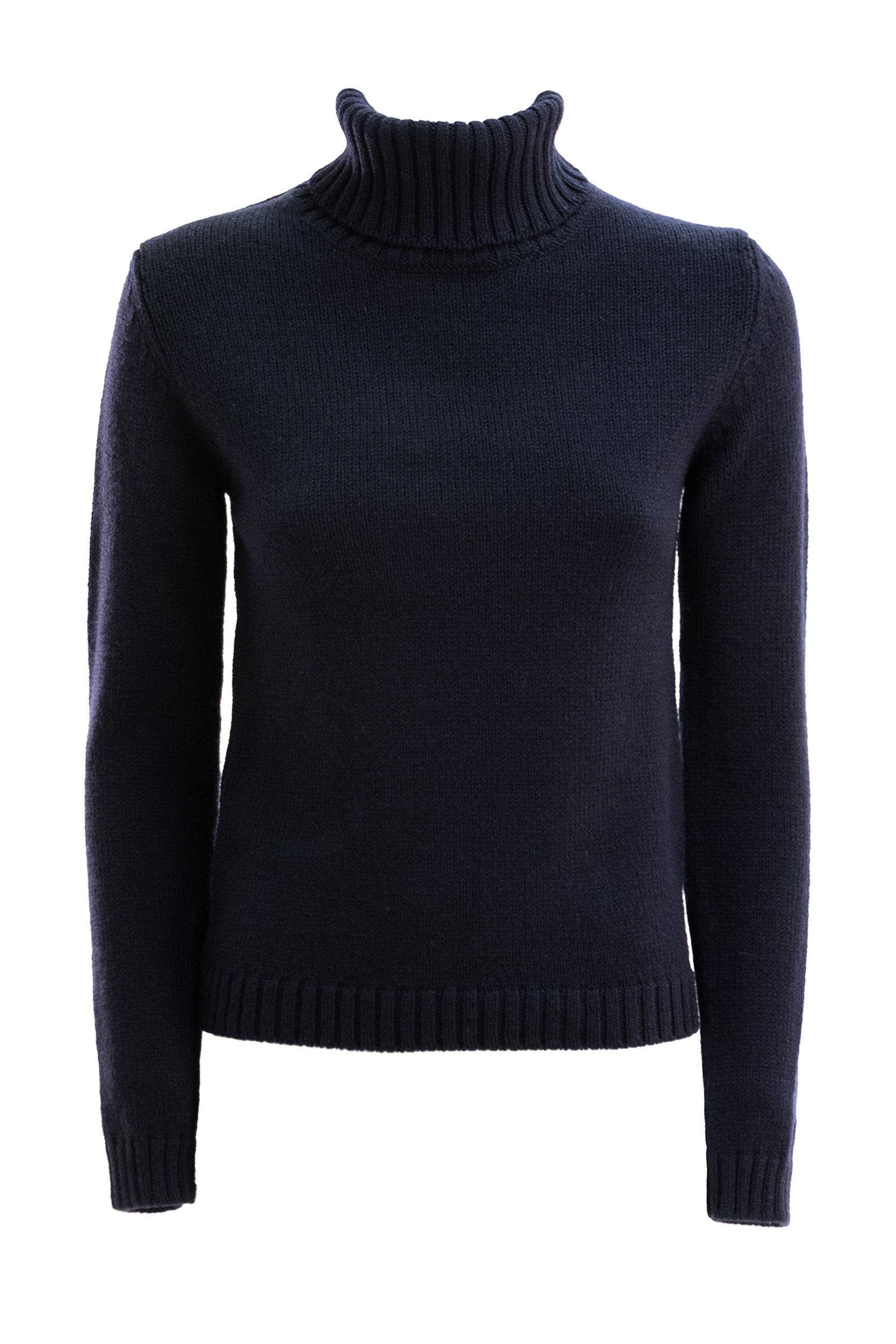 Pullover in lana di colore blu<BR/> B8571 1700 852 BASE 