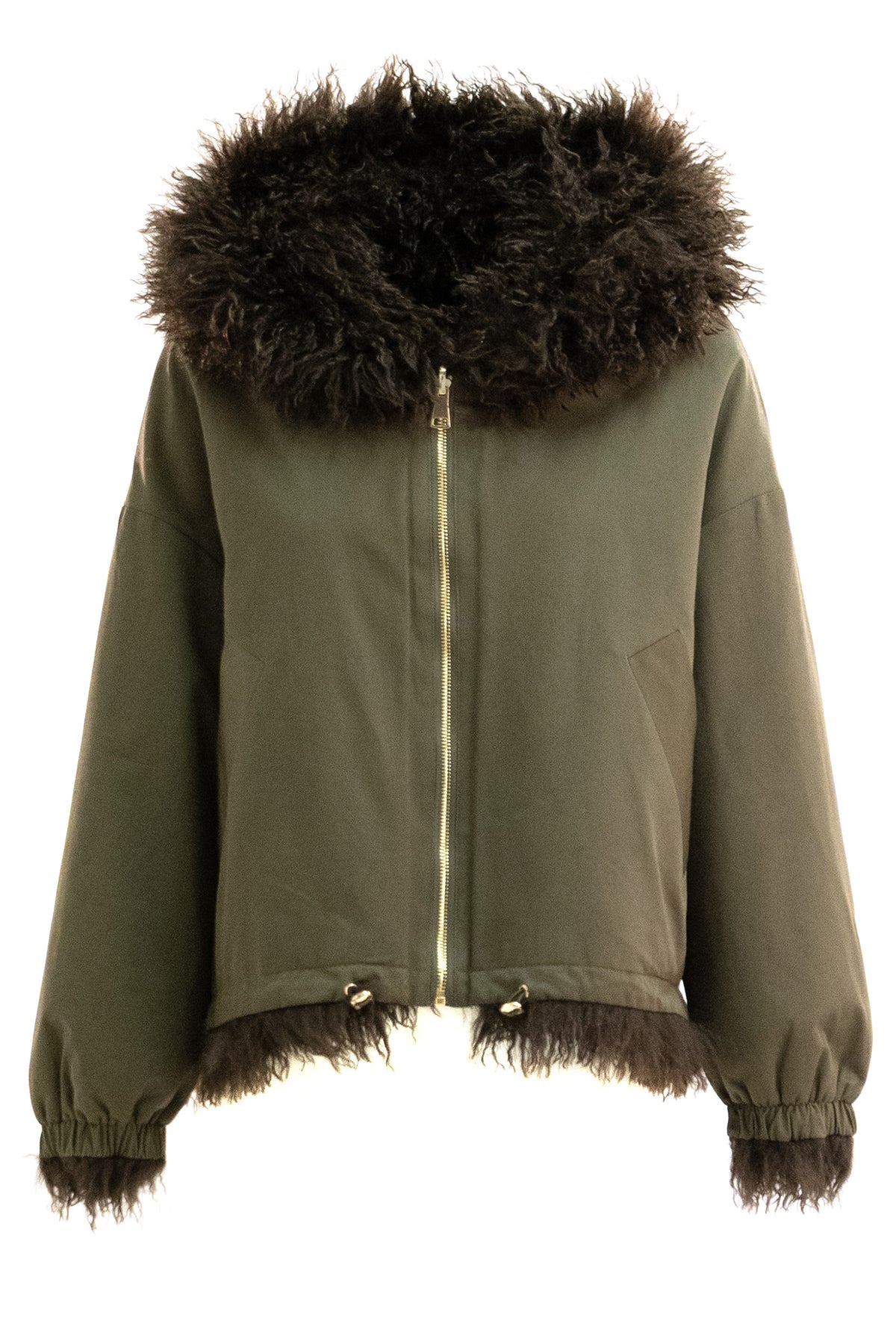 BULLY Parka corto reversibile di colore verde
