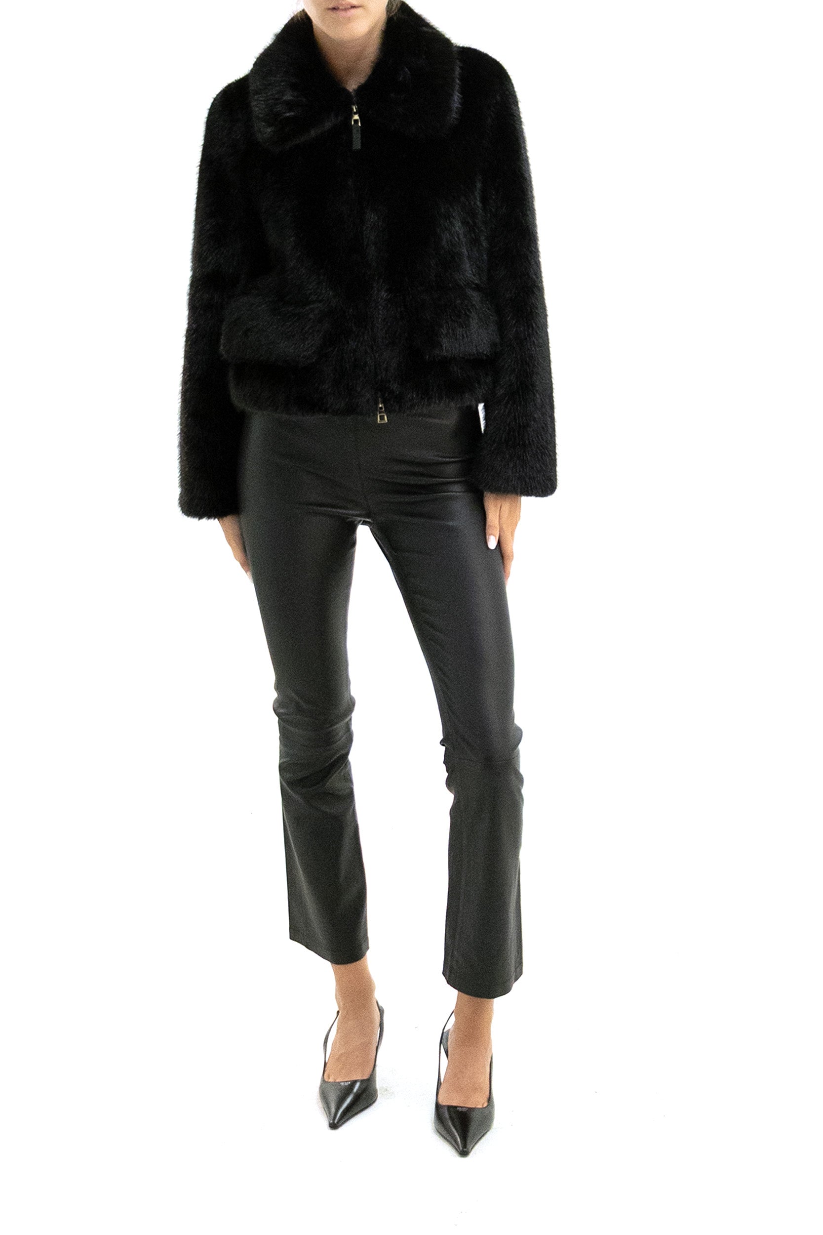 Giubbino in Faux-Fur<BR/> BA26-7362 NERO BULLY 
