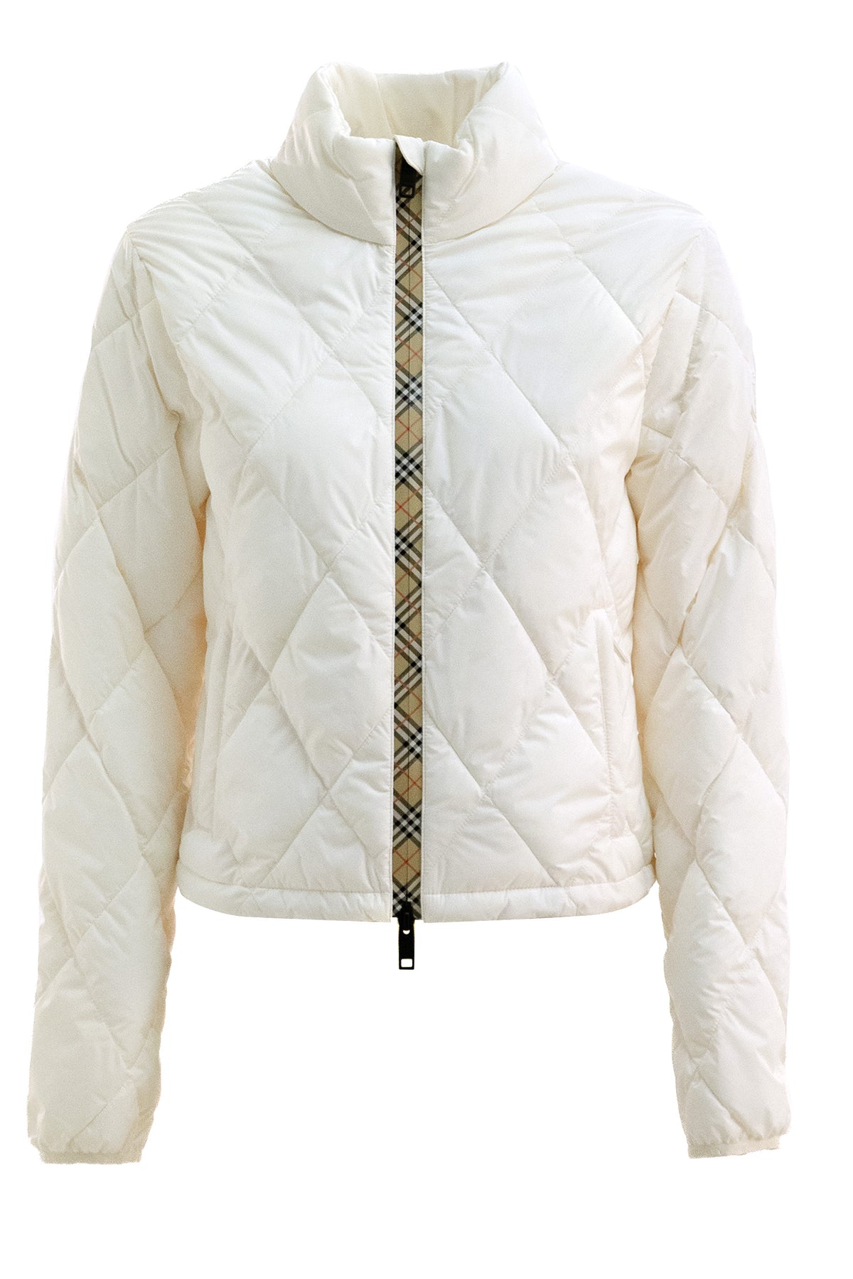 BURBERRY Giacca Bramford in nylon trapuntato di colore bianco