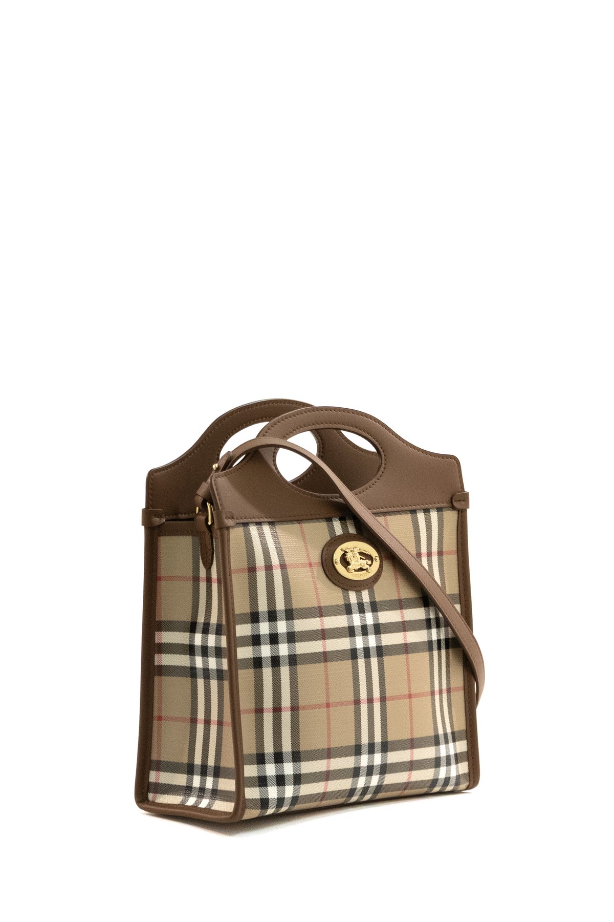 BURBERRY Borsa Pocket mini di colore beige, vista 2