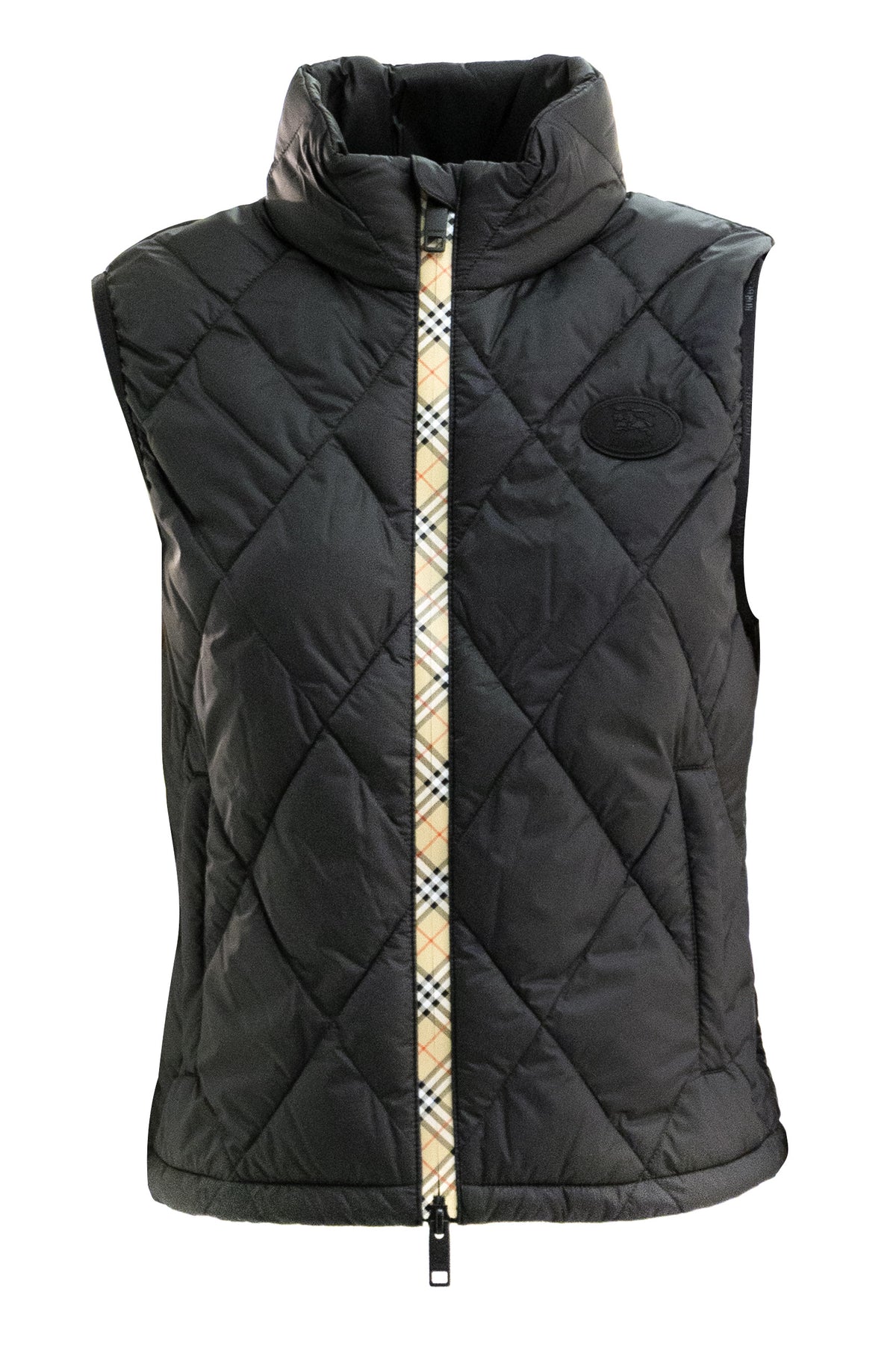 BURBERRY Gilet Bramford in nylon trapuntato di colore nero