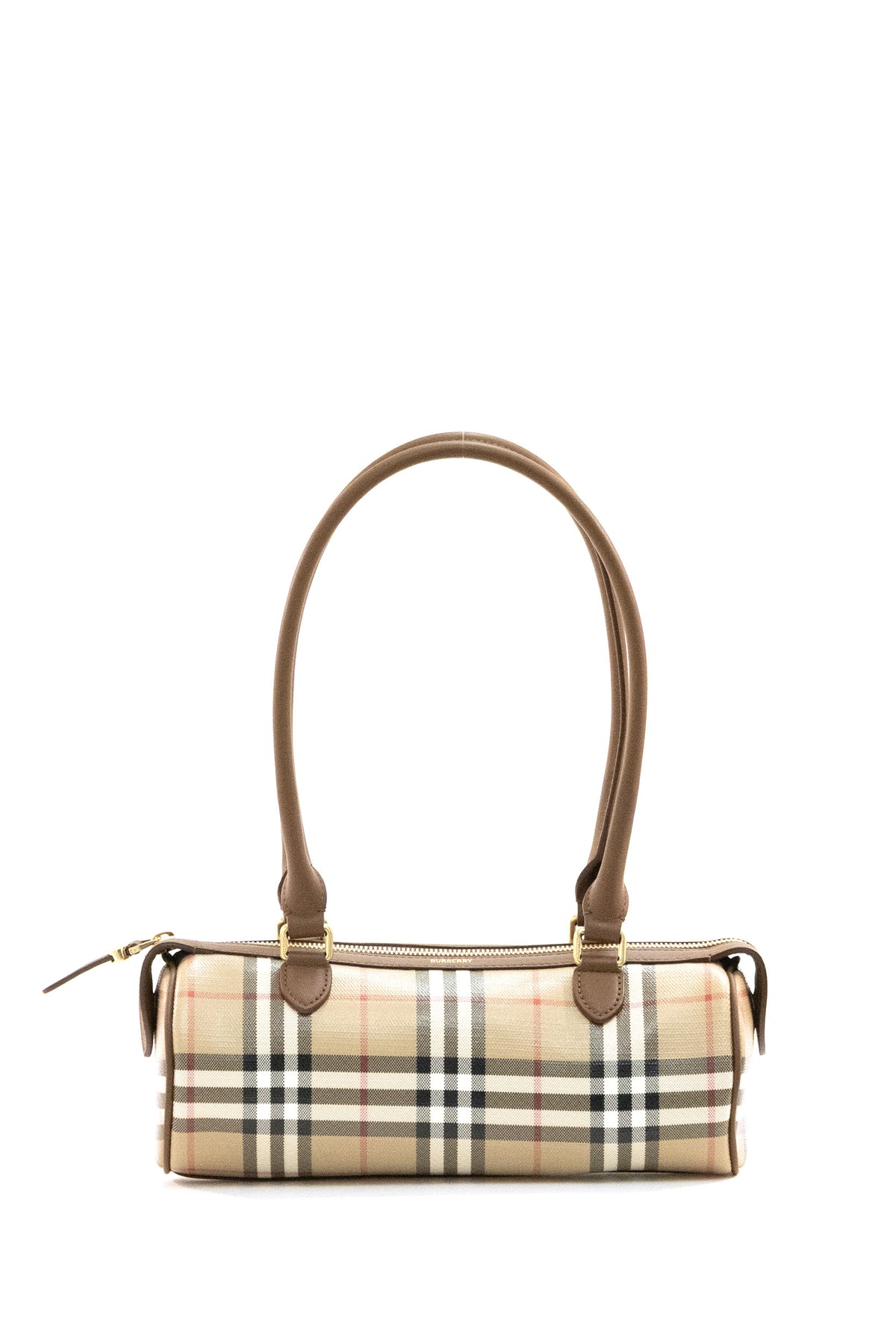 BURBERRY Borsa a spalla in Check di colore beige