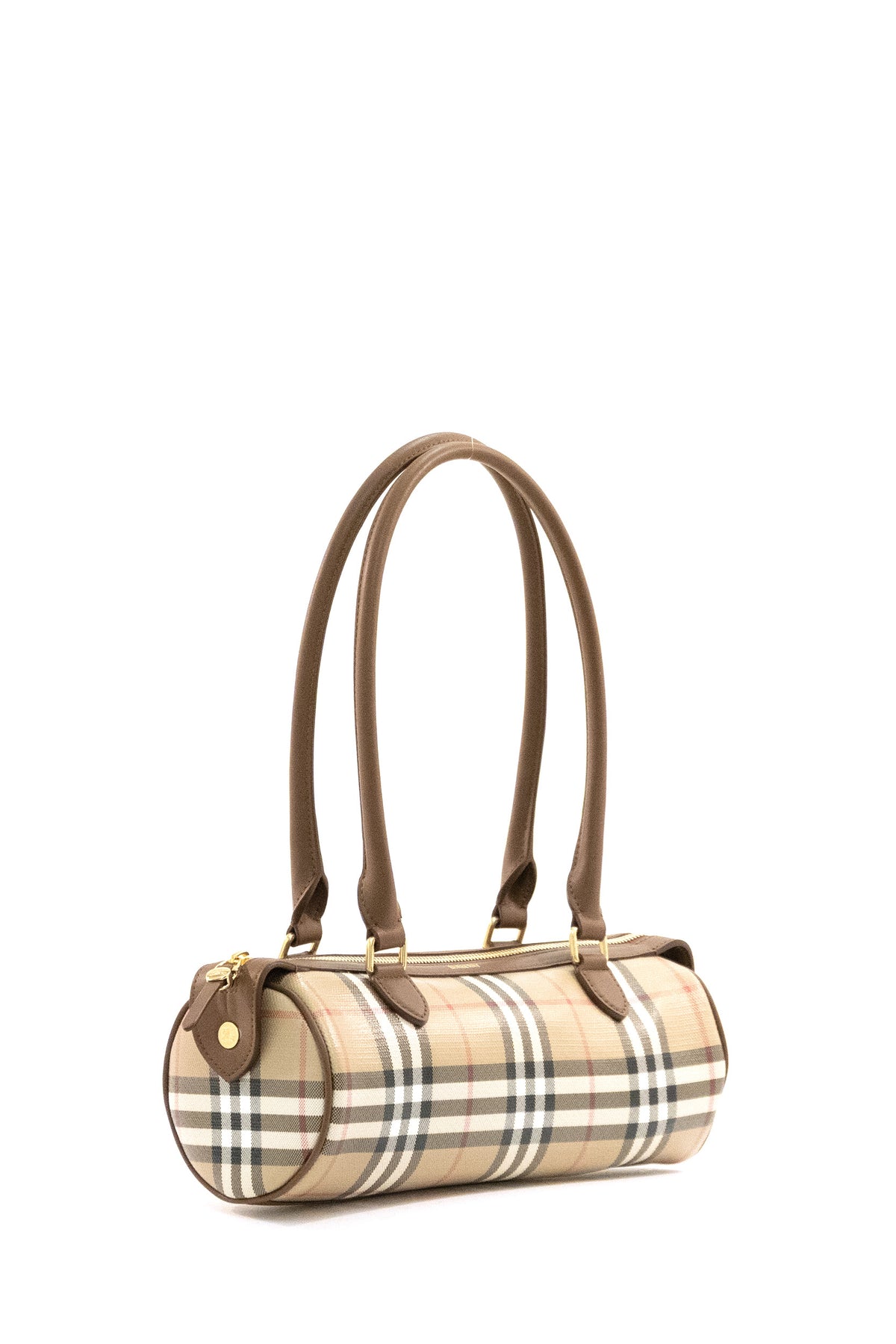 BURBERRY Borsa a spalla in Check di colore beige, vista 2