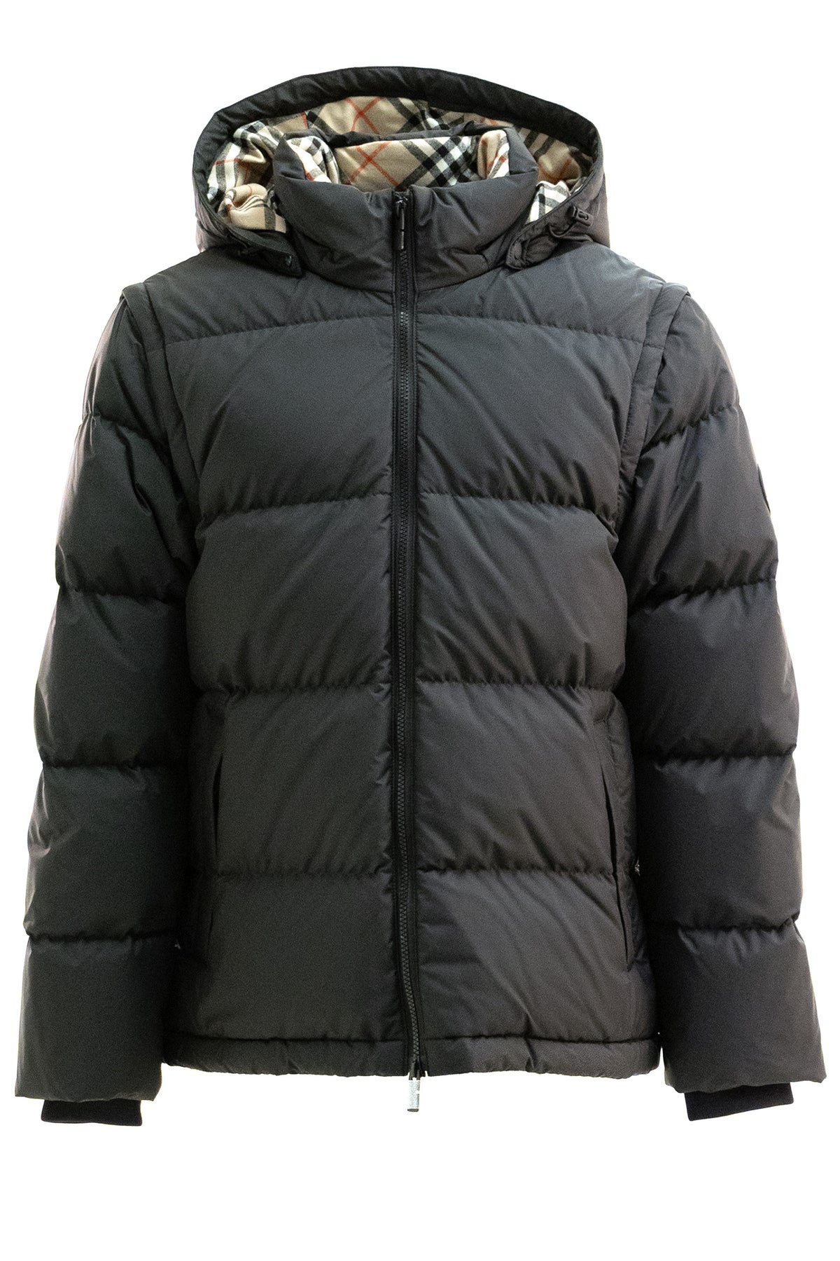 BURBERRY Piumino Bideford in nylon di colore nero