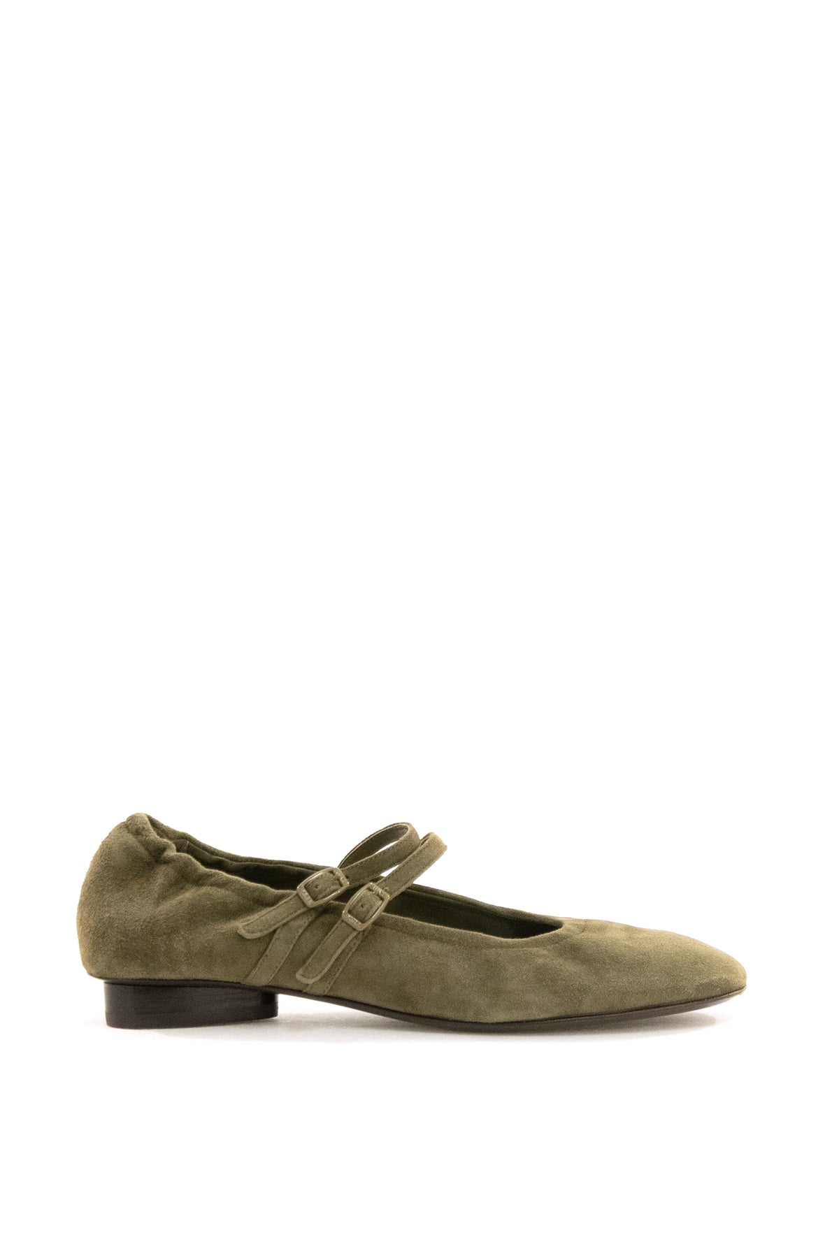 Ballerine Mary Jane Tatiana in suede color kaki<BR/> TATIANA KAKI CAREL 