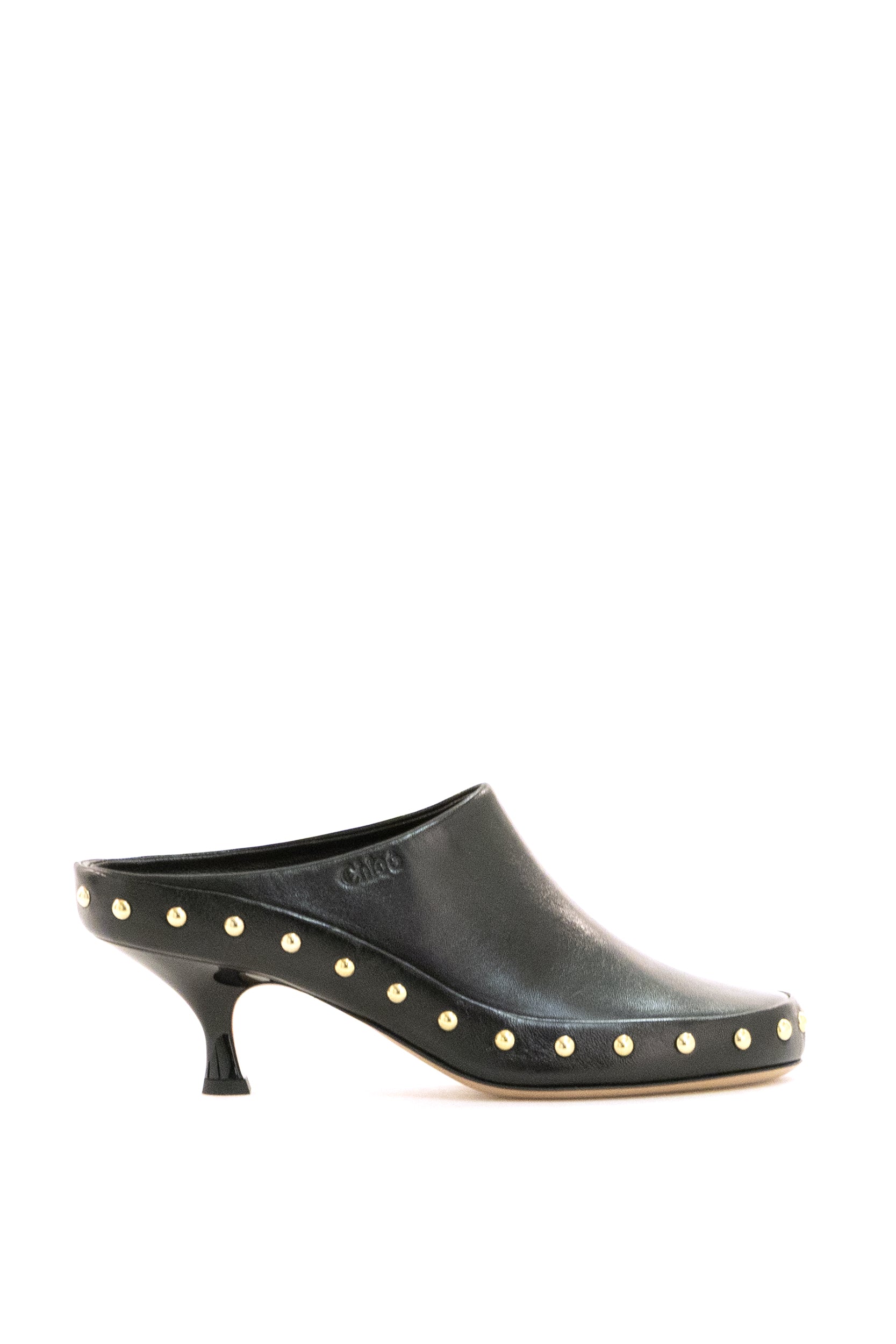Sabot Junie in Pelle con Tacco<BR/> 26A20PUN 001 CHLOE' 