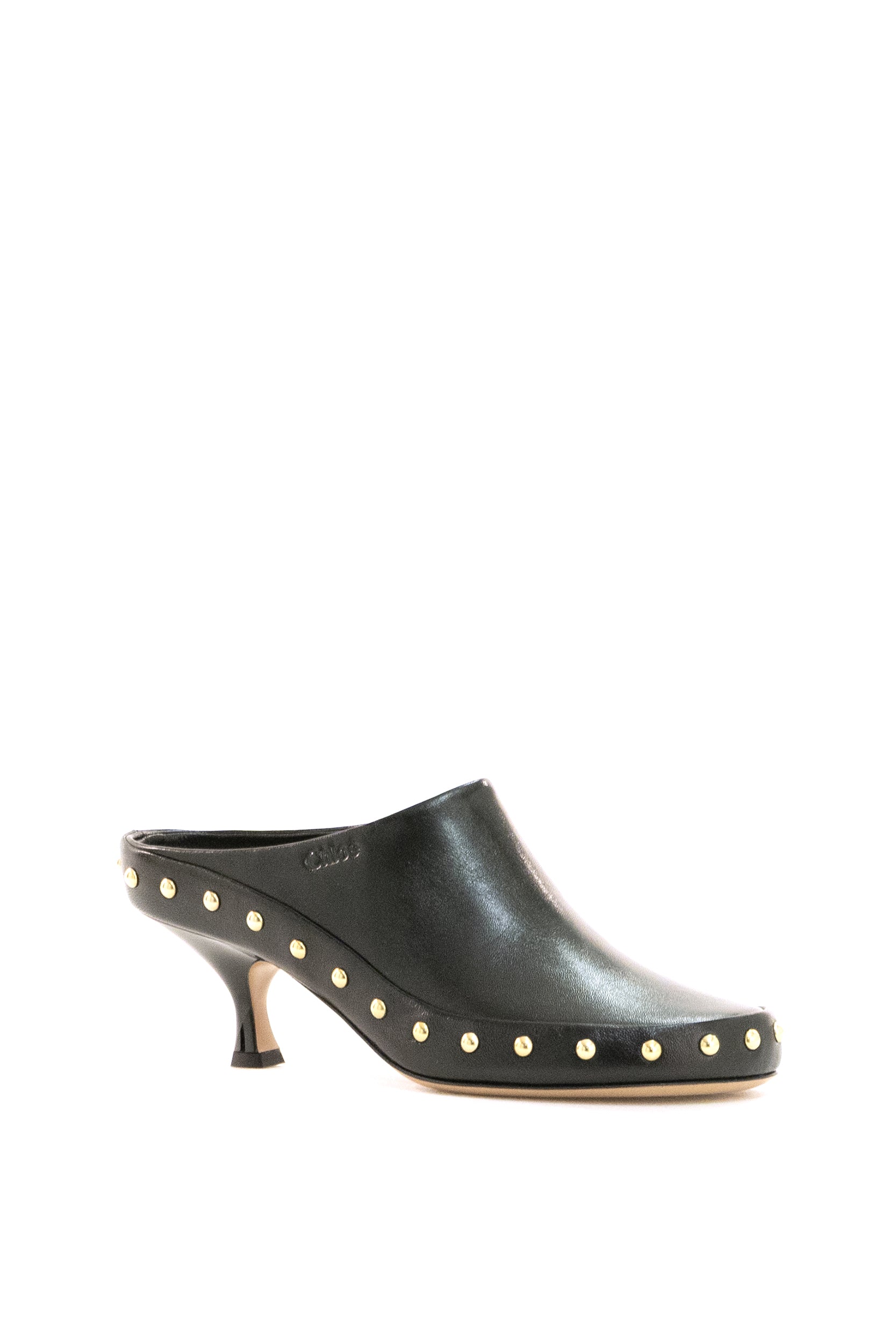 Sabot Junie in Pelle con Tacco<BR/> 26A20PUN 001 CHLOE' 