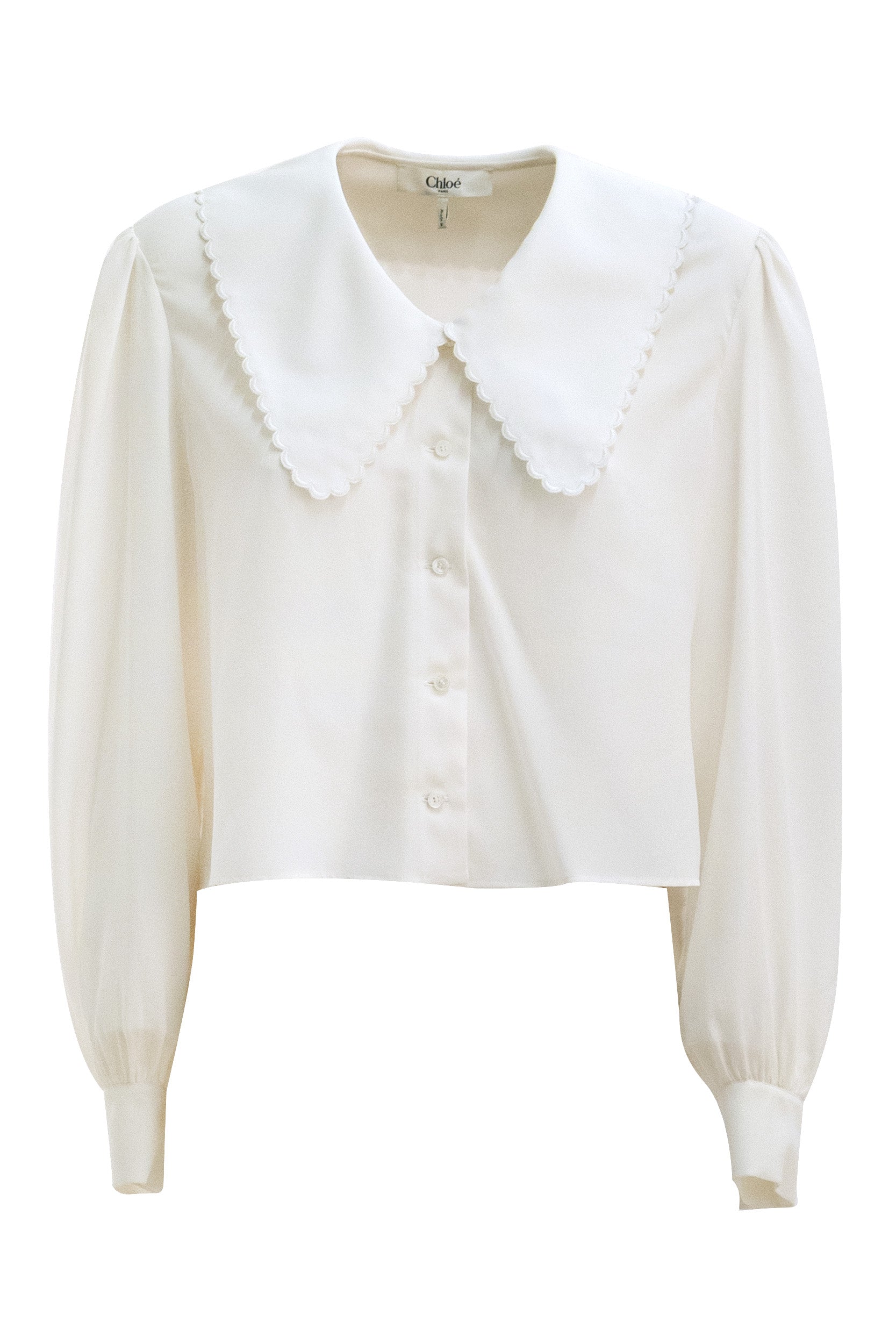 Blusa in crêpe de chine color avorio<BR/> 26AH109005 107 CHLOE' 