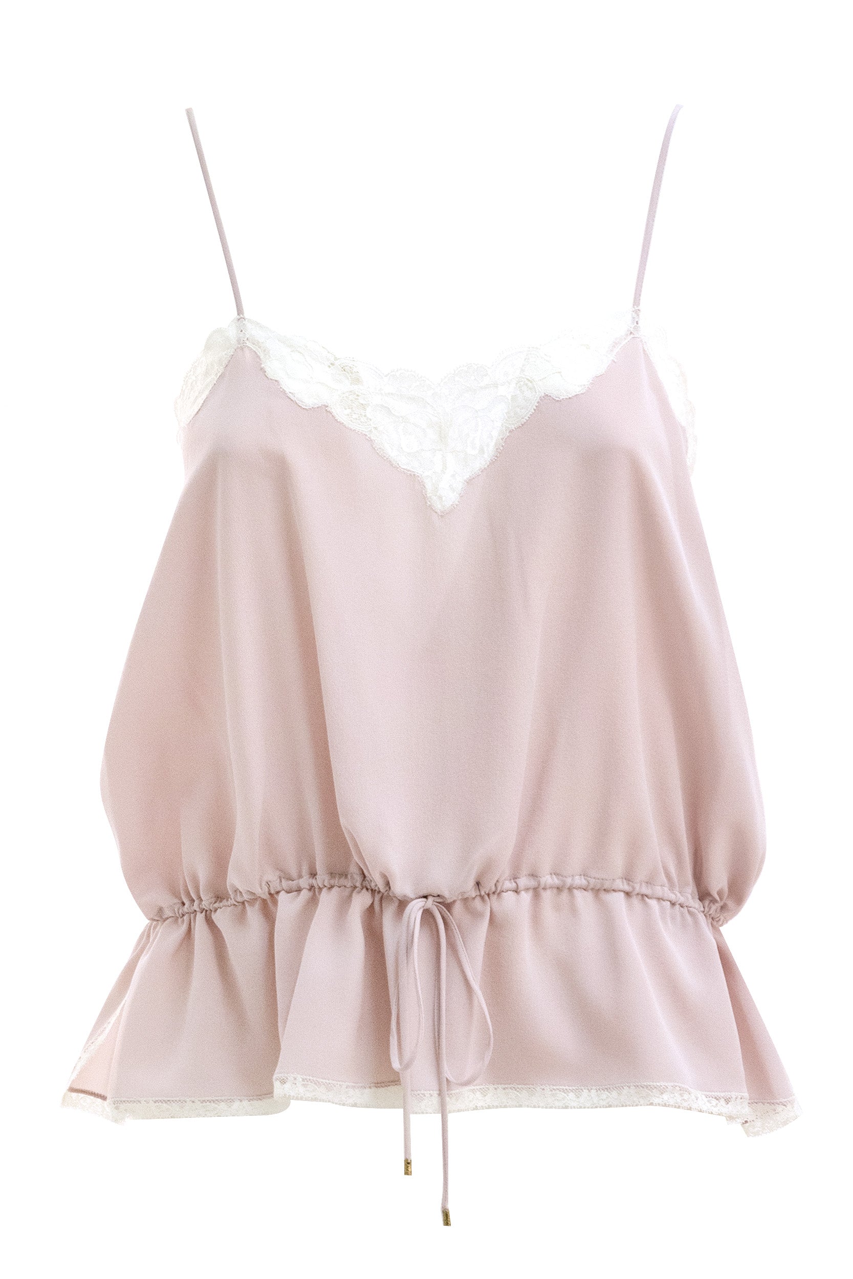 Top in crêpe de chine color lilla <BR/> 26AHT79005 523 CHLOE' 