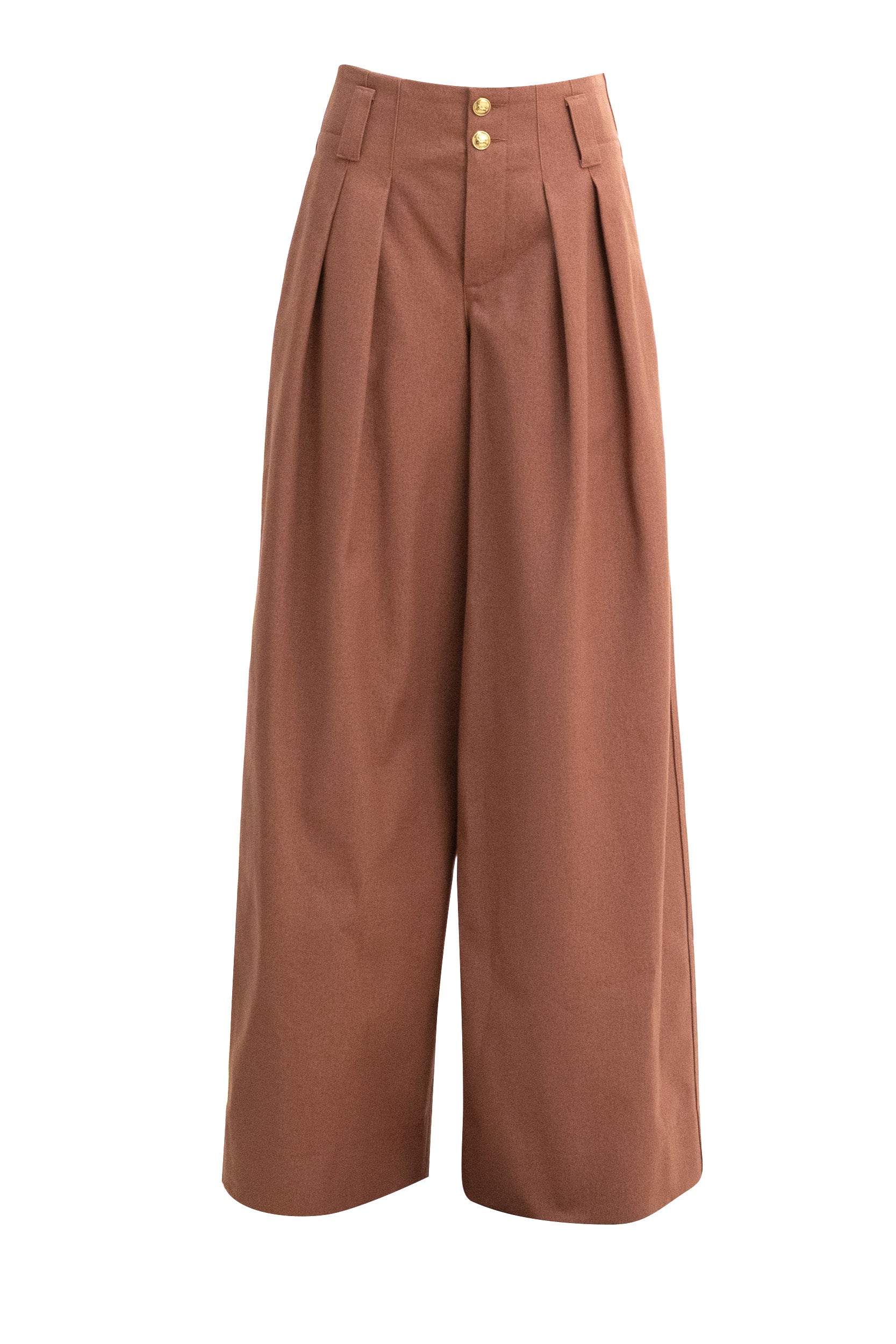 Pantaloni palazzo in tela di cotone di colore rosso cremisi<BR/> 26APA15041 608 CHLOE' 
