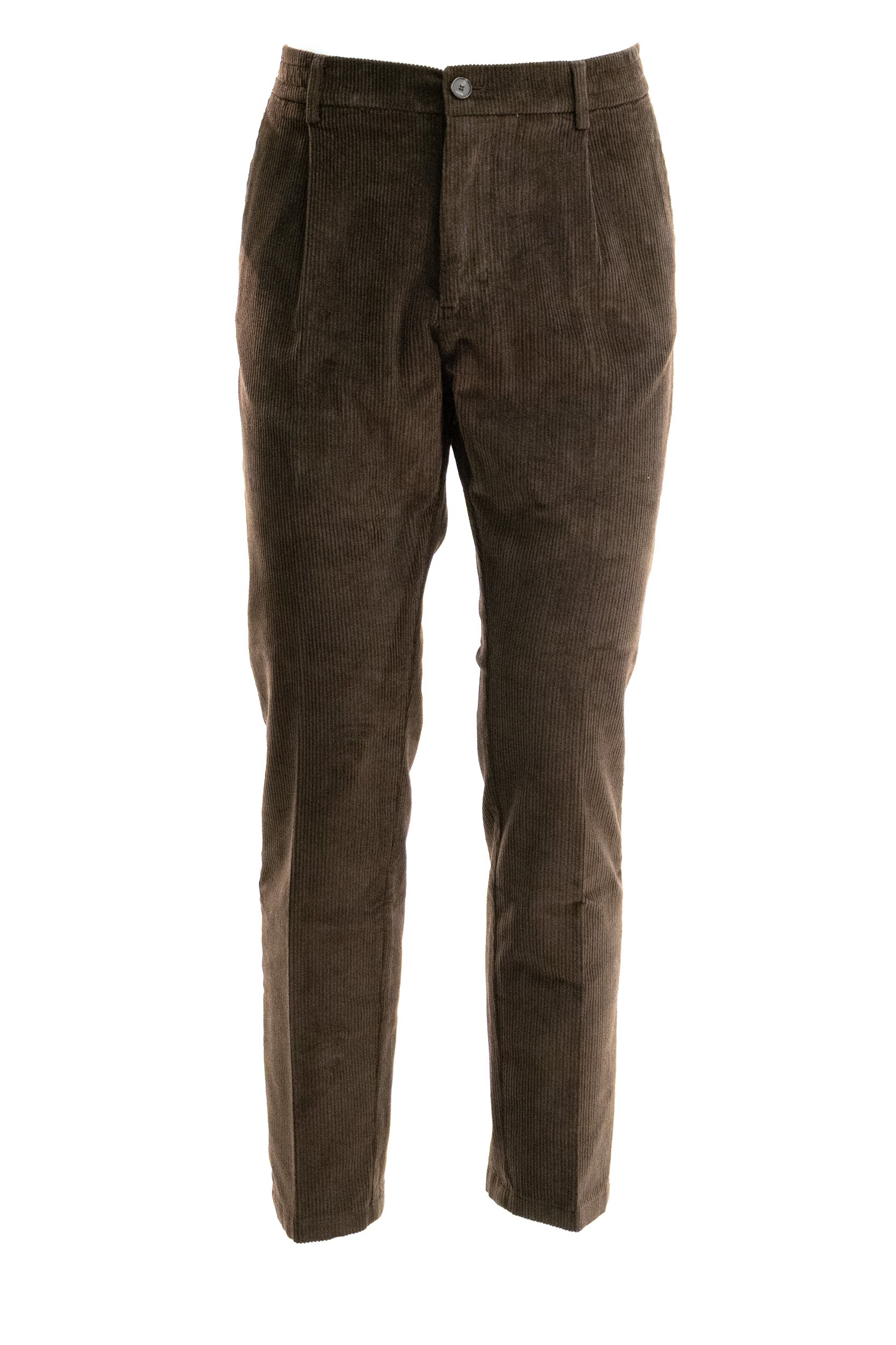 Pantaloni in velluto a coste di colore marrone<BR/> S.M05.MITTE 1807 144 CRUNA 