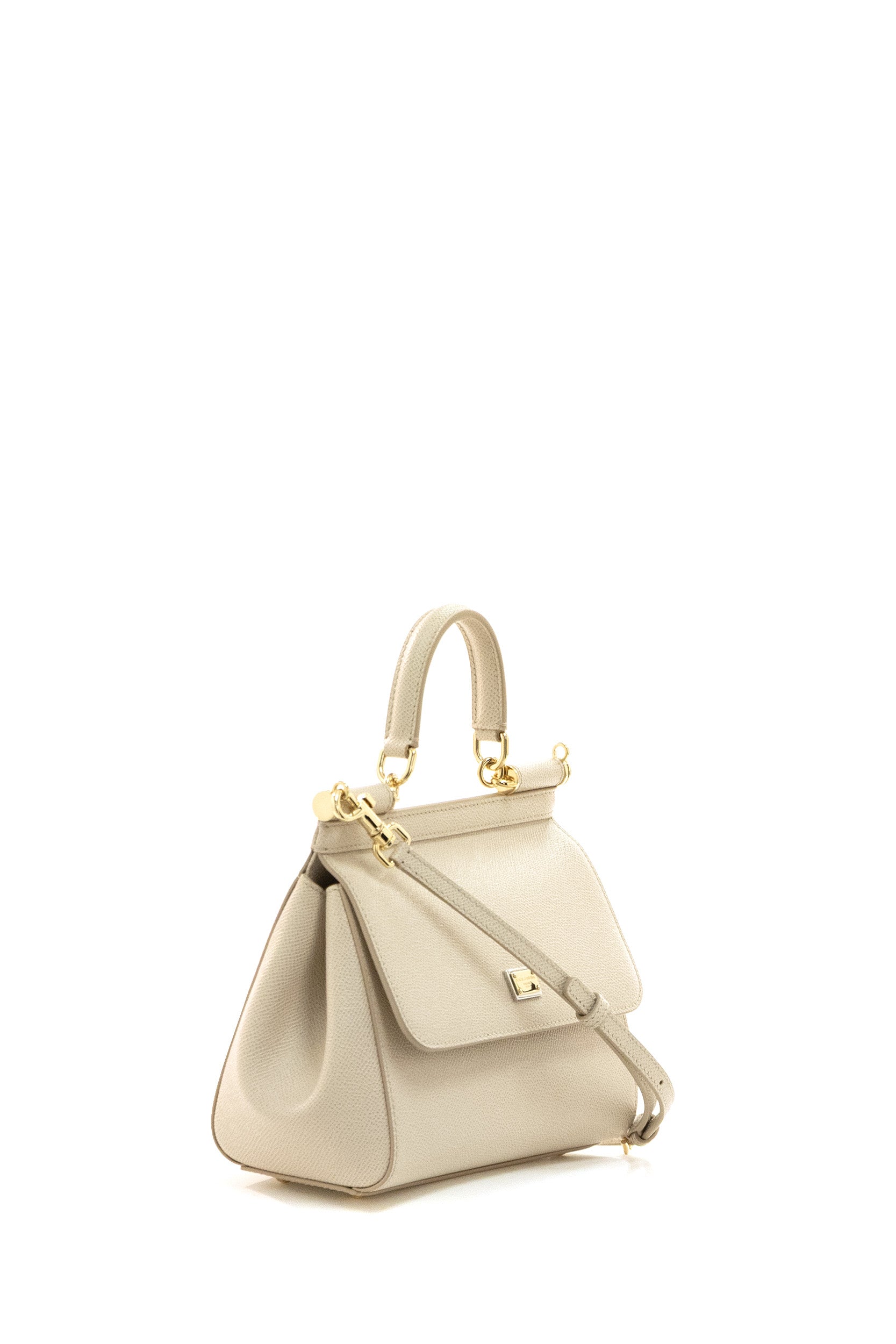 Borsa Sicily piccola in pelle Dauphine color rosa<BR/> BB6003 B1001 80414 DOLCE & GABBANA 