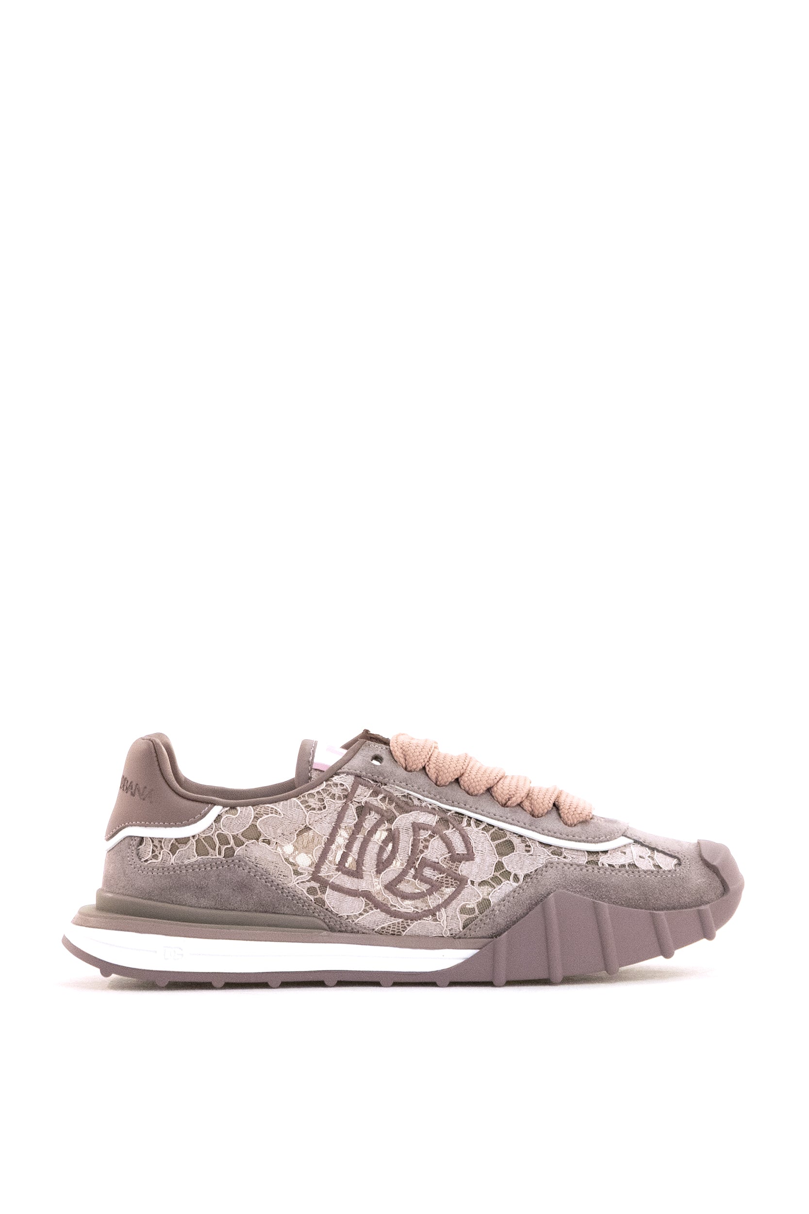 Sneakers DG Athletic in pizzo di colore lilla<BR/> CK2487 A3S64 8Z499 DOLCE & GABBANA 