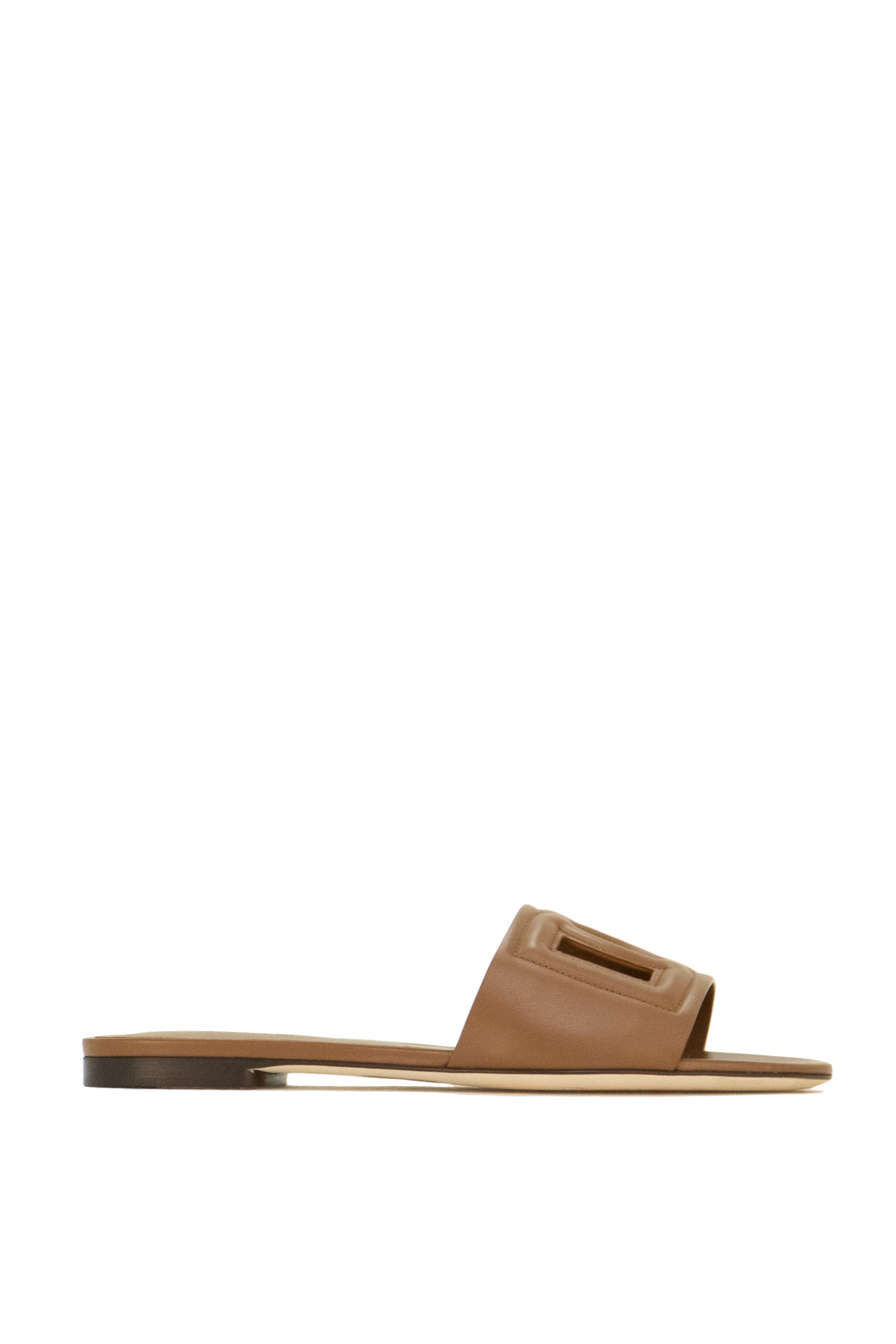 Slide con Logo DG colore marrone CQ0436 AY329 81236 DOLCE & GABBANA 
