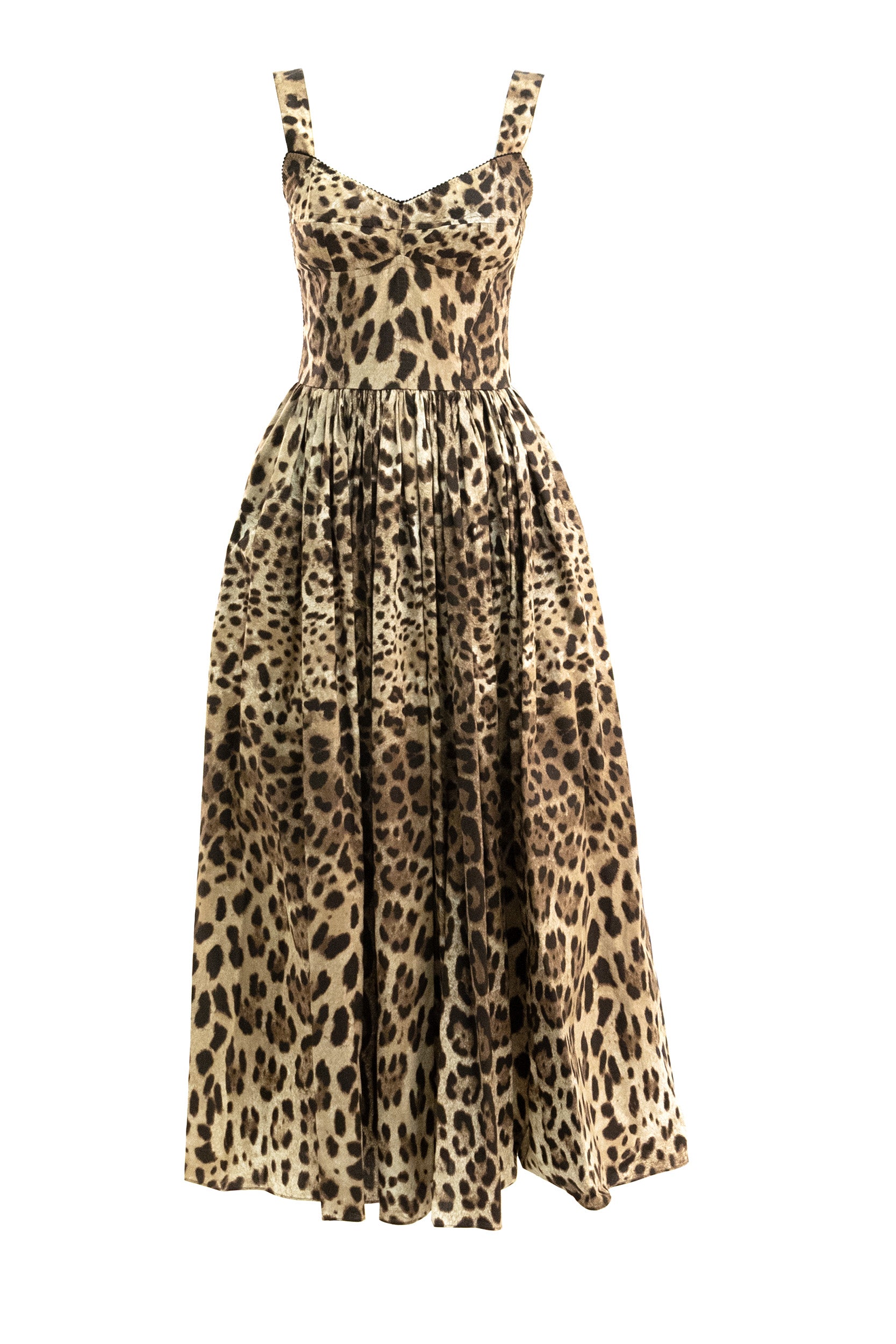 Abito lungo in popeline stampa leo<BR/> F6TTHT HS5E3 HY13M DOLCE & GABBANA 