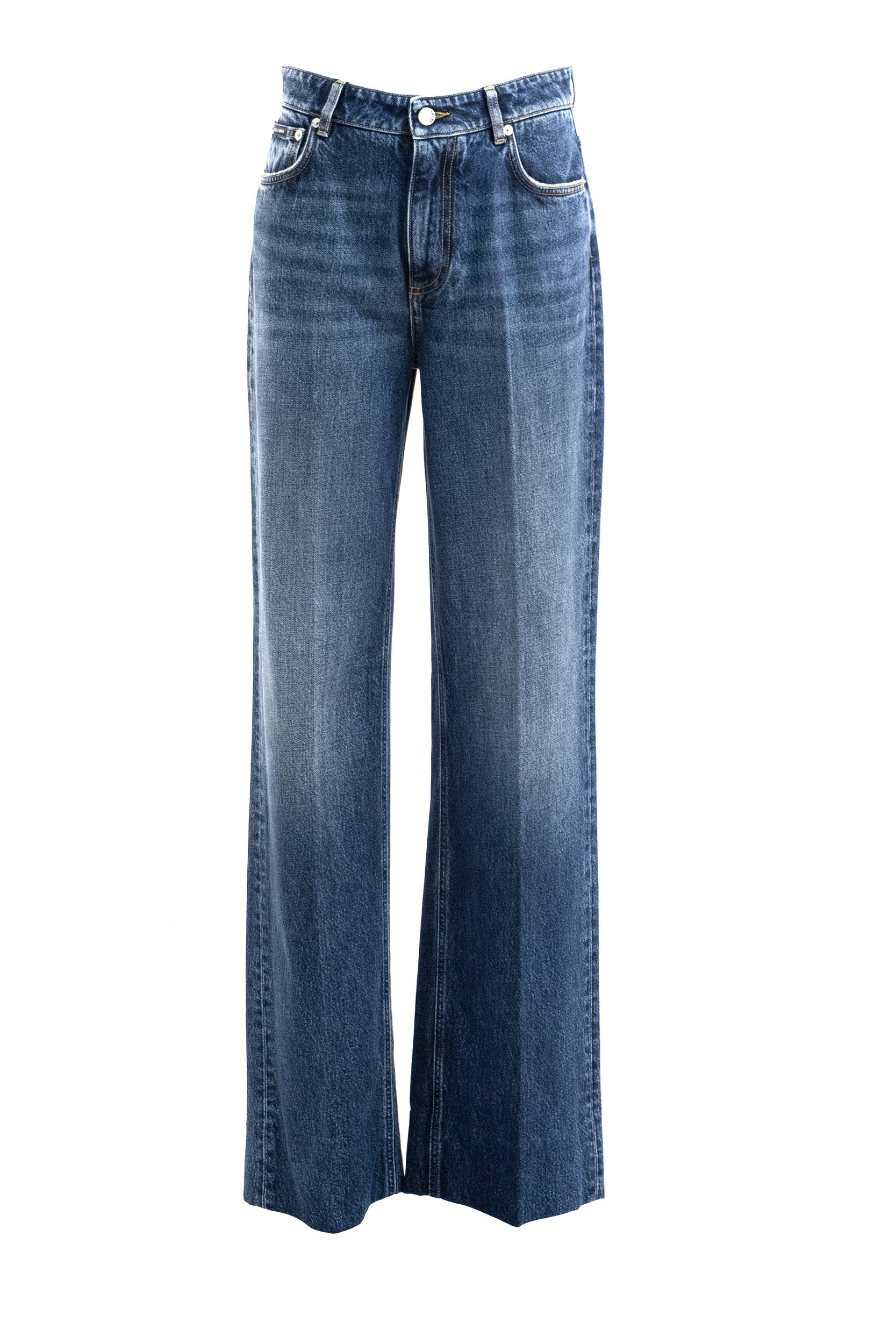 Jeans in denim di cotone di colore blu <BR/> FTC79D G8PT3 S9001 DOLCE & GABBANA 