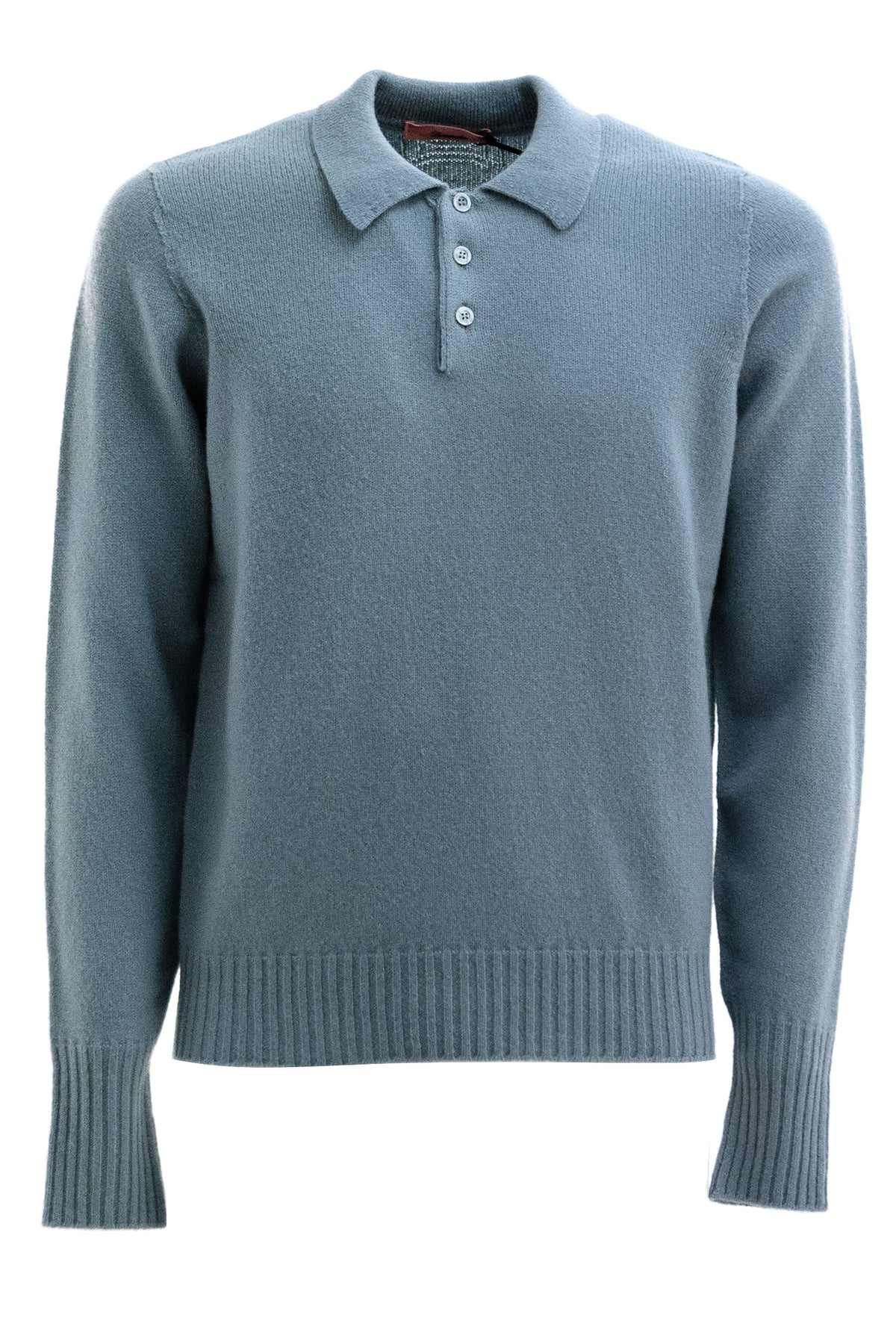 Polo in lana di colore celeste <BR/> D8W145NL 00001 419 DRUMOHR 