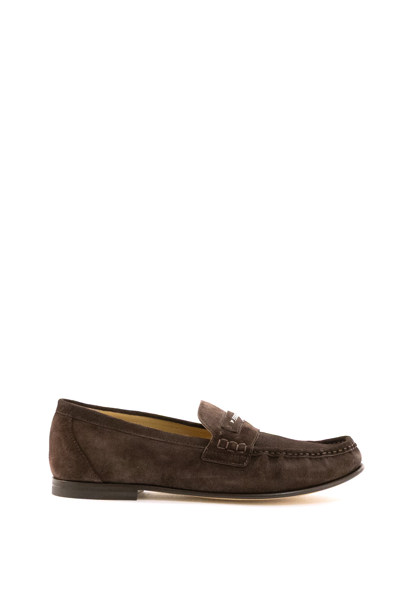Mocassini Fendi Scrunch in suede di colore marrone<BR/> 7D1995 QK9 F1UV7 FENDI 