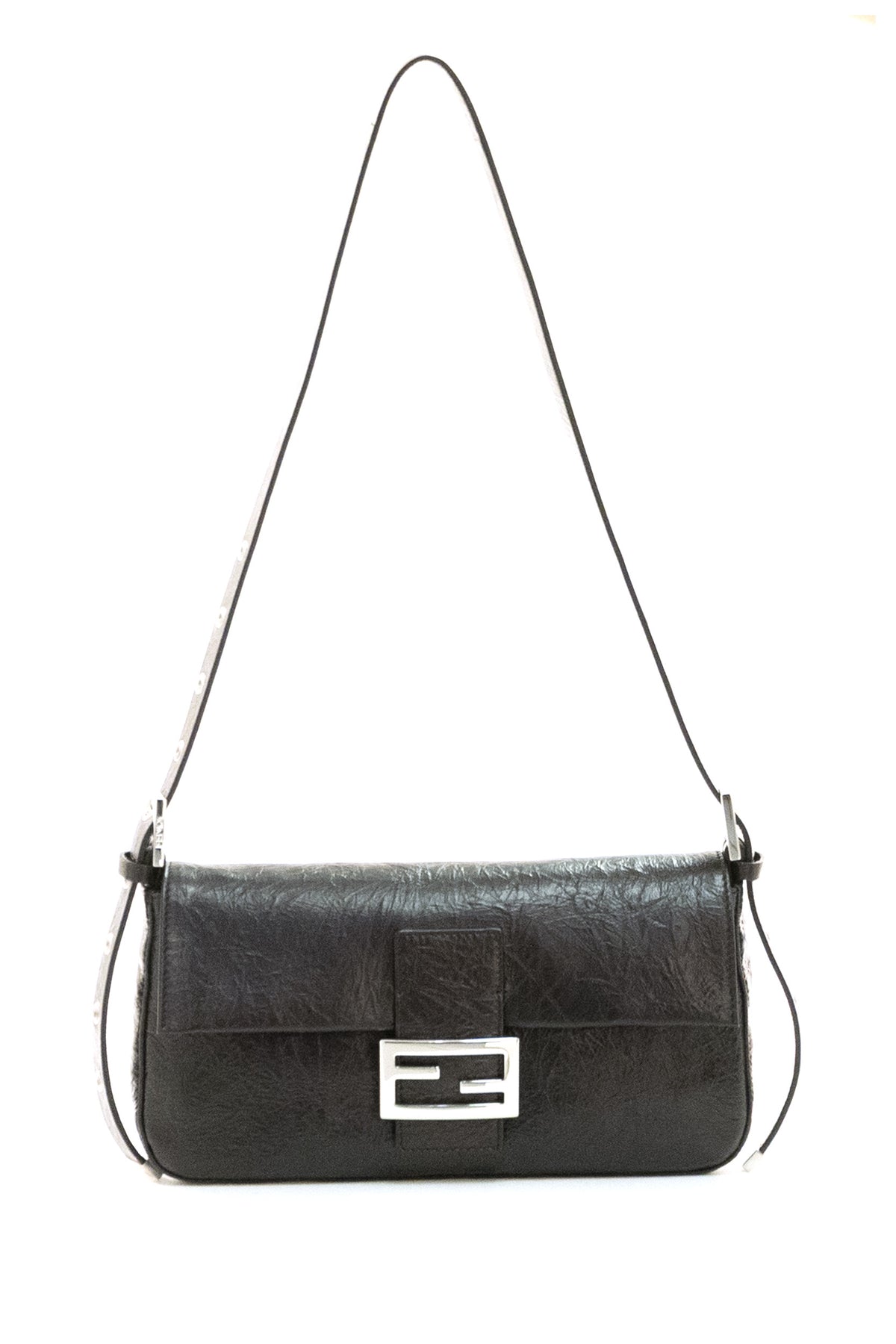 FENDI Borsa Baguette® 26424 in Pelle, Nero, vista 3
