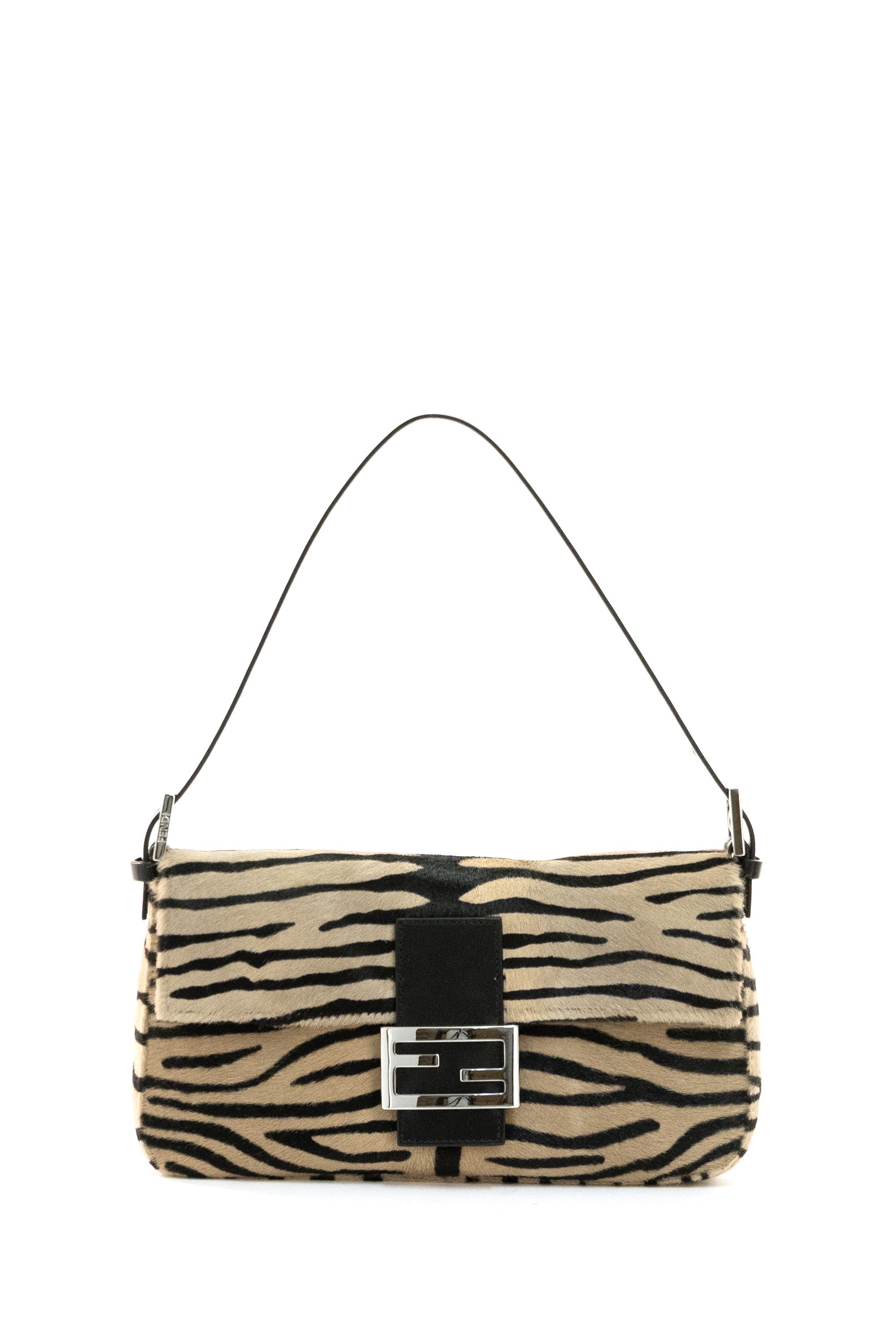 Borsa Baguette® 26424 in Pelle Effetto Cavallino<BR/> 8BR850 B16B F0ERR FENDI 