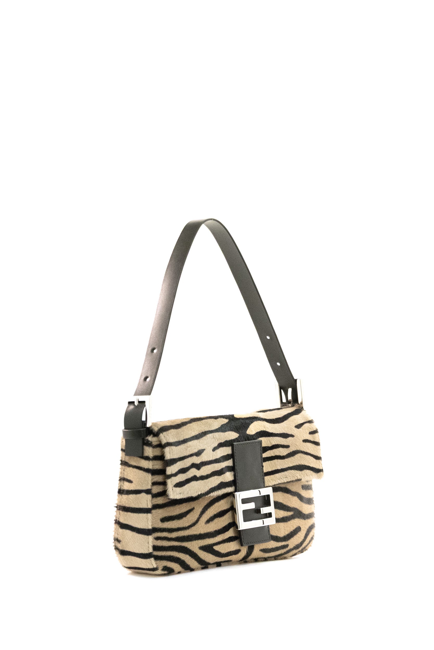 Borsa Baguette® 26424 in Pelle Effetto Cavallino<BR/> 8BR850 B16B F0ERR FENDI 