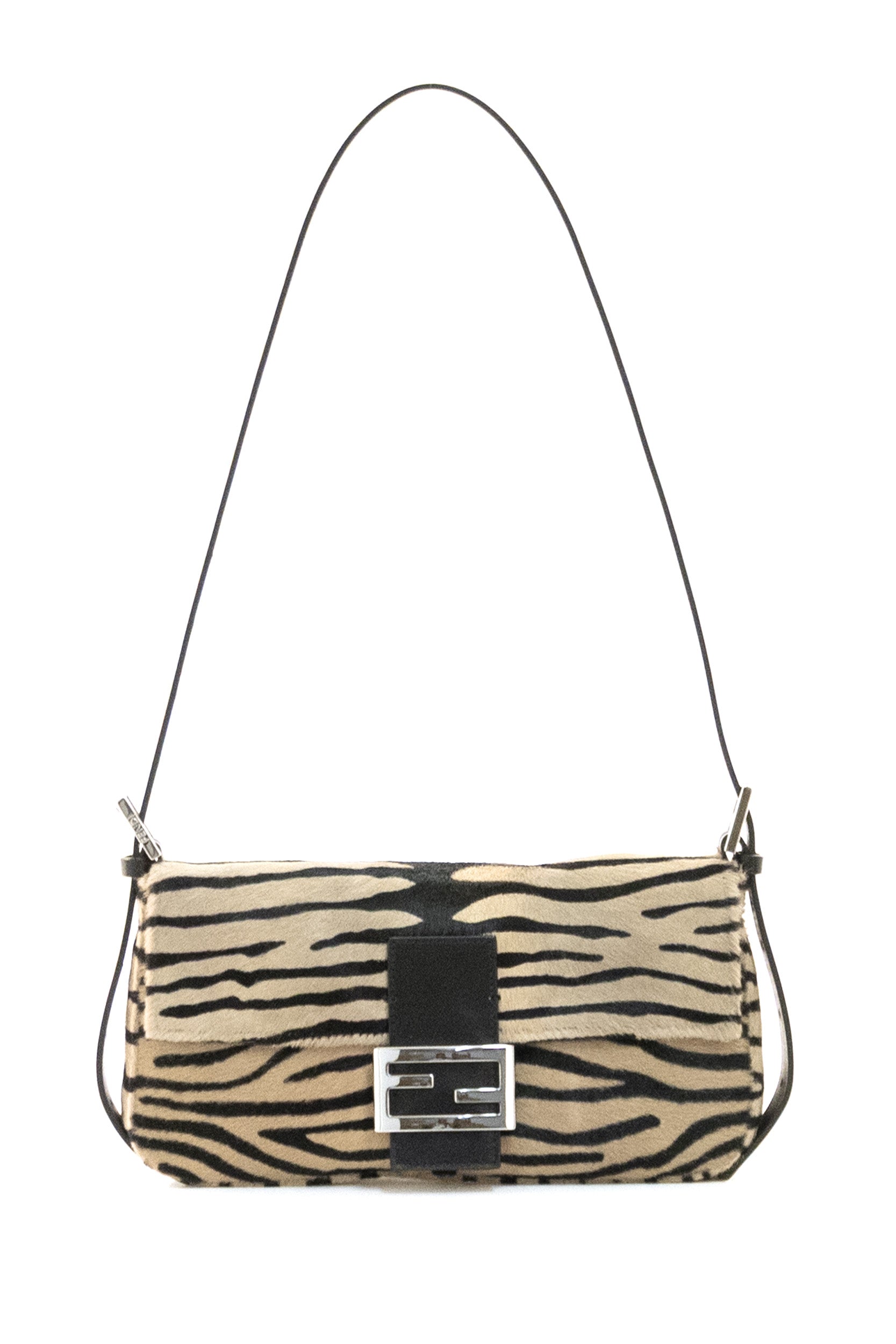 Borsa Baguette® 26424 in Pelle Effetto Cavallino<BR/> 8BR850 B16B F0ERR FENDI 