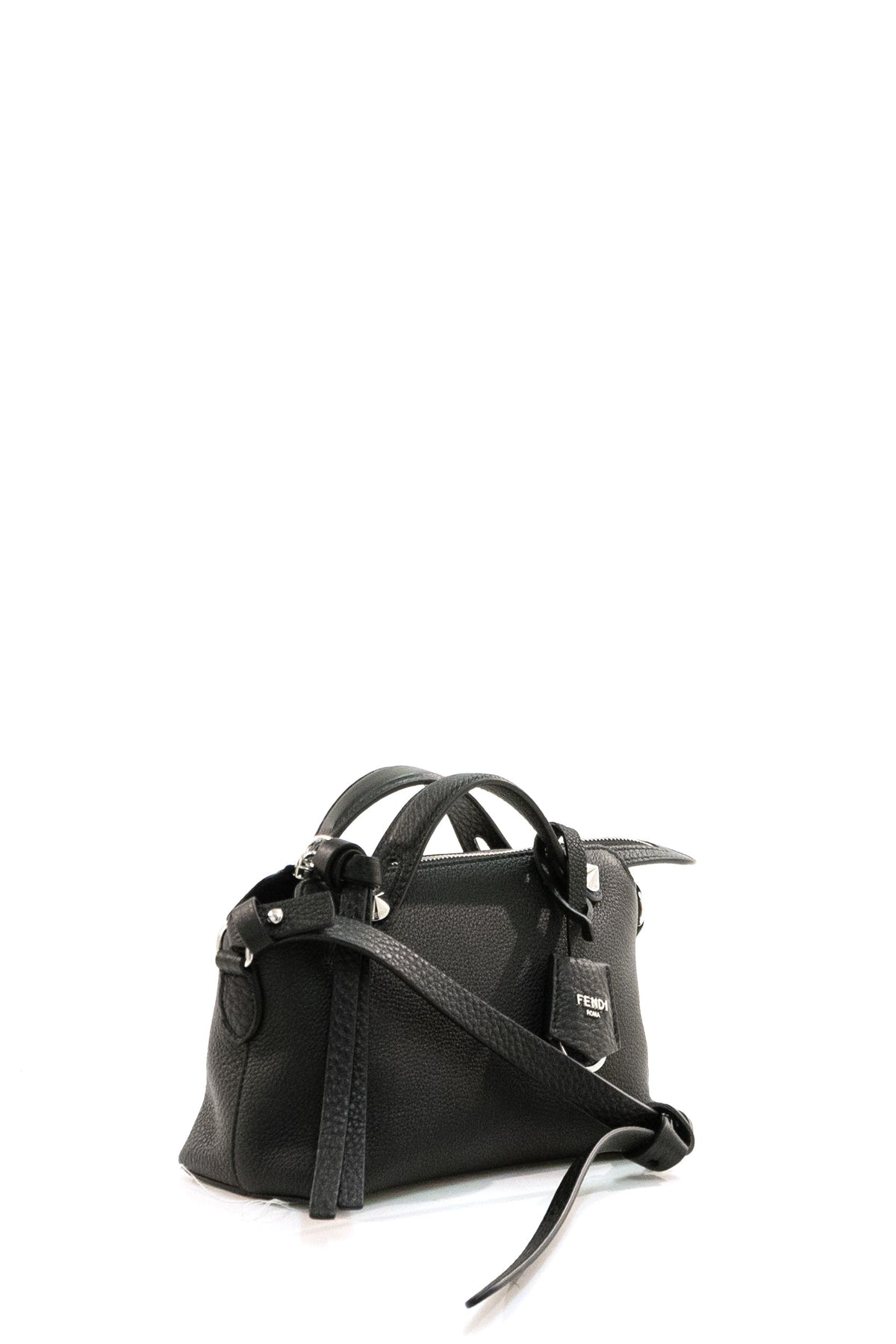 FENDI Borsa By The Way Soft Mini in Cuoio Romano colore nero, vista 2