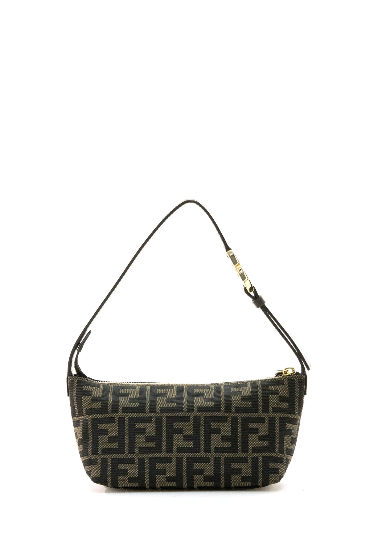 FENDI Fabric Vanity Pouch, Brown