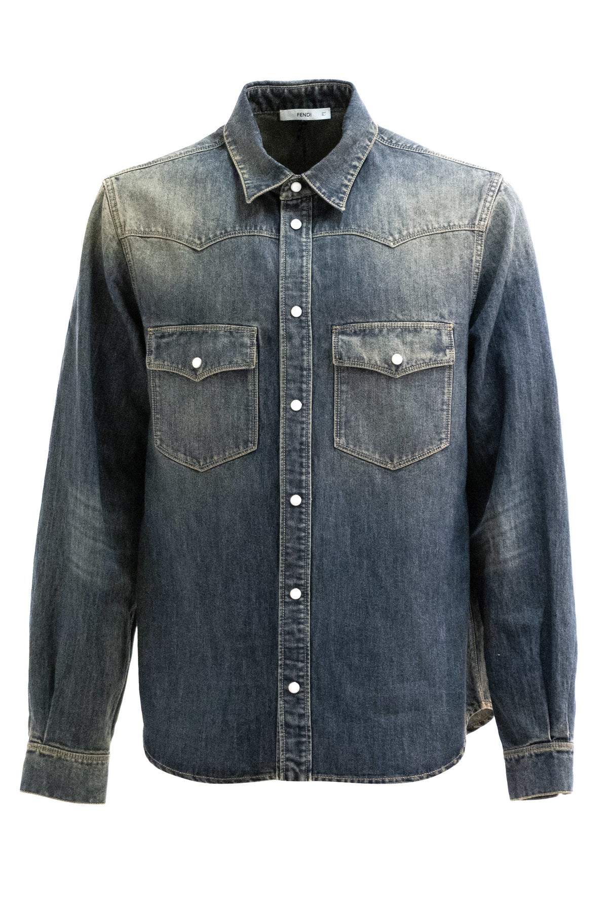 FENDI Camicia jeans color blu lavato