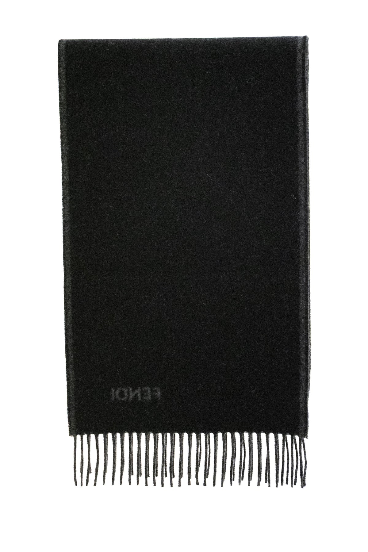 FENDI Sciarpa reversibile in cashmere di colore grigio, Grigio/nero, vista 2