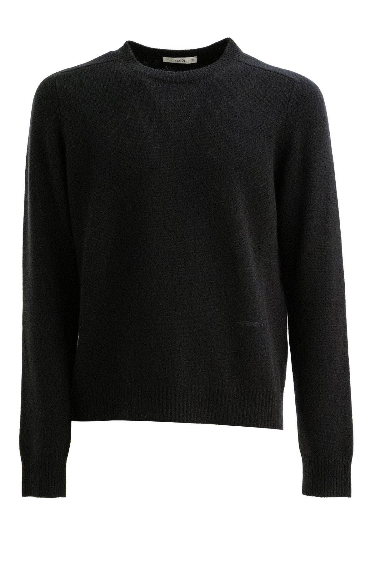 FENDI Pullover in cashmere di colore nero