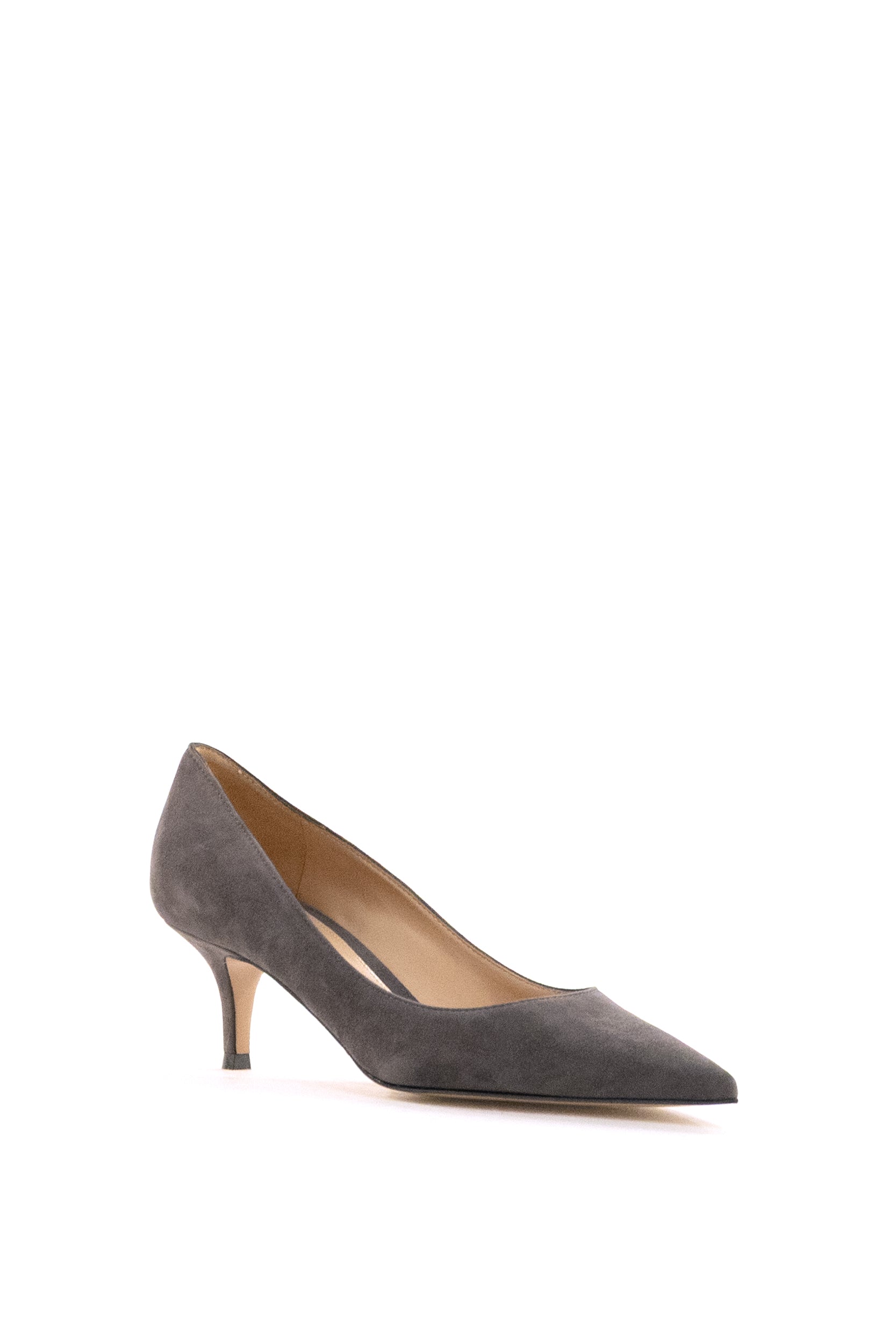 Décolleté Gianvito 85 in suede di colore grigio<BR/> G20336.55RIC.CAMLAPI LAPIS GIANVITO ROSSI 