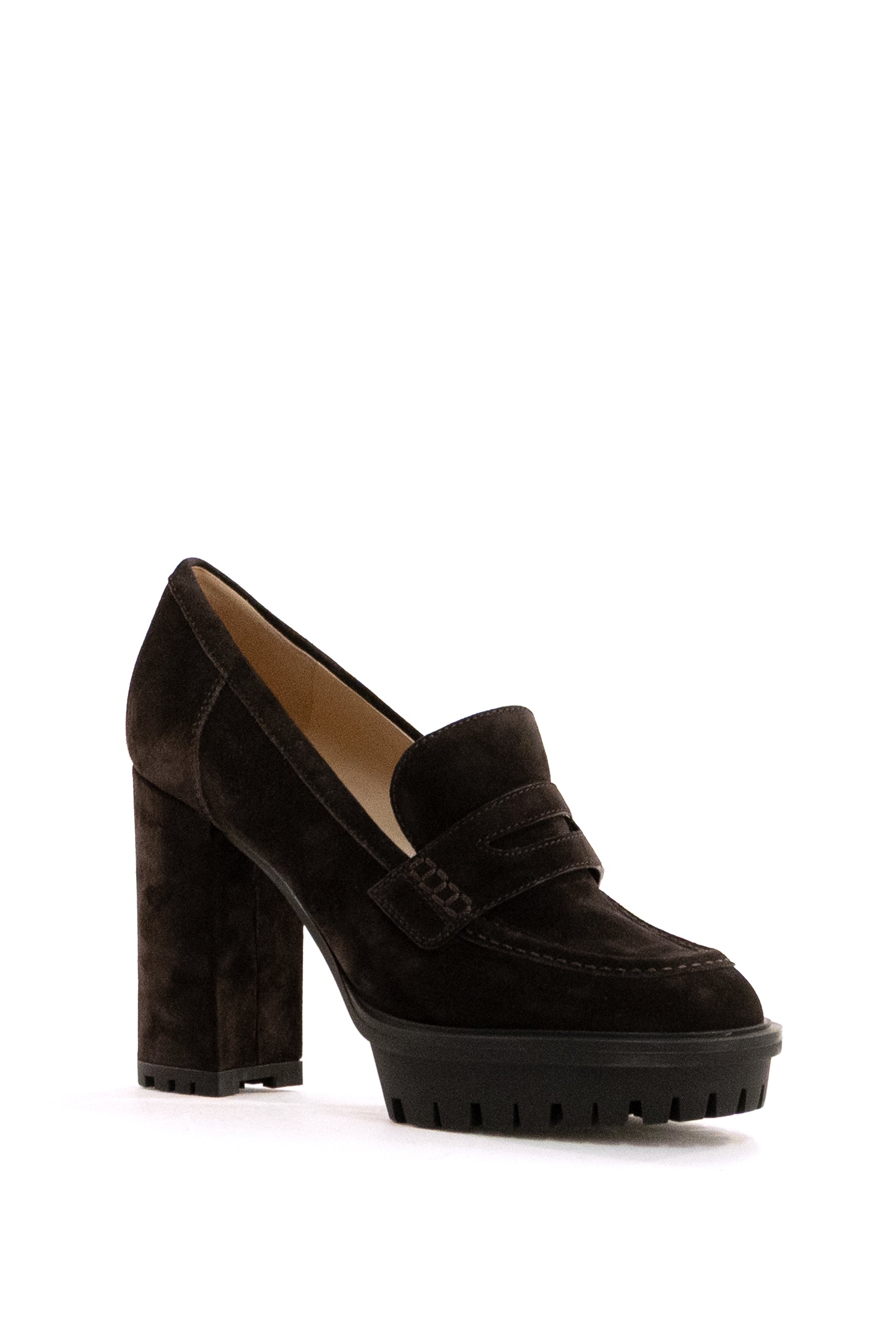 Mocassini Barry in suede di colore marrone <BR/> G25357.70RIC.SUEMOKA MOKA GIANVITO ROSSI 